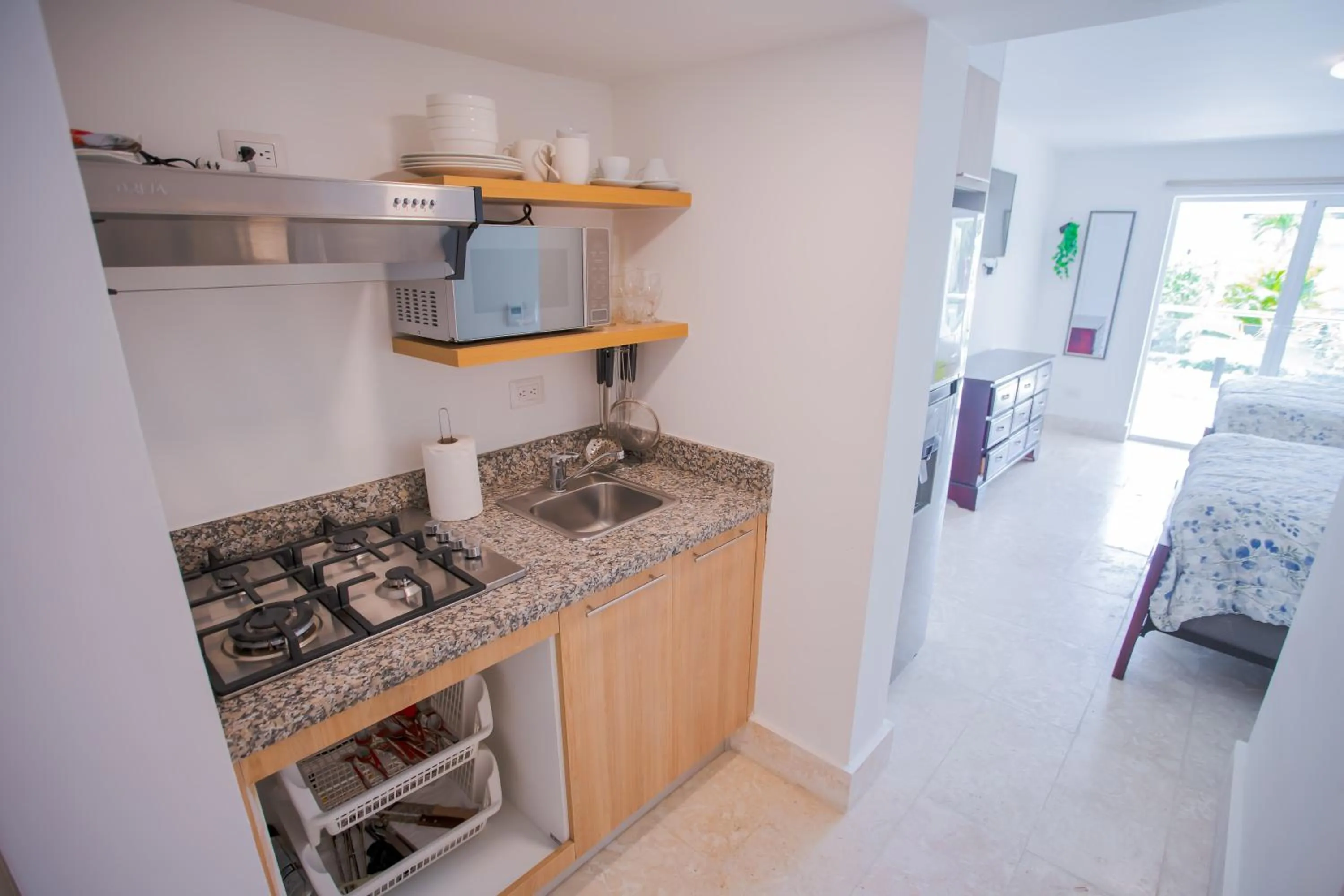 Kitchen or kitchenette in Xeliter Green One Playa Dorada