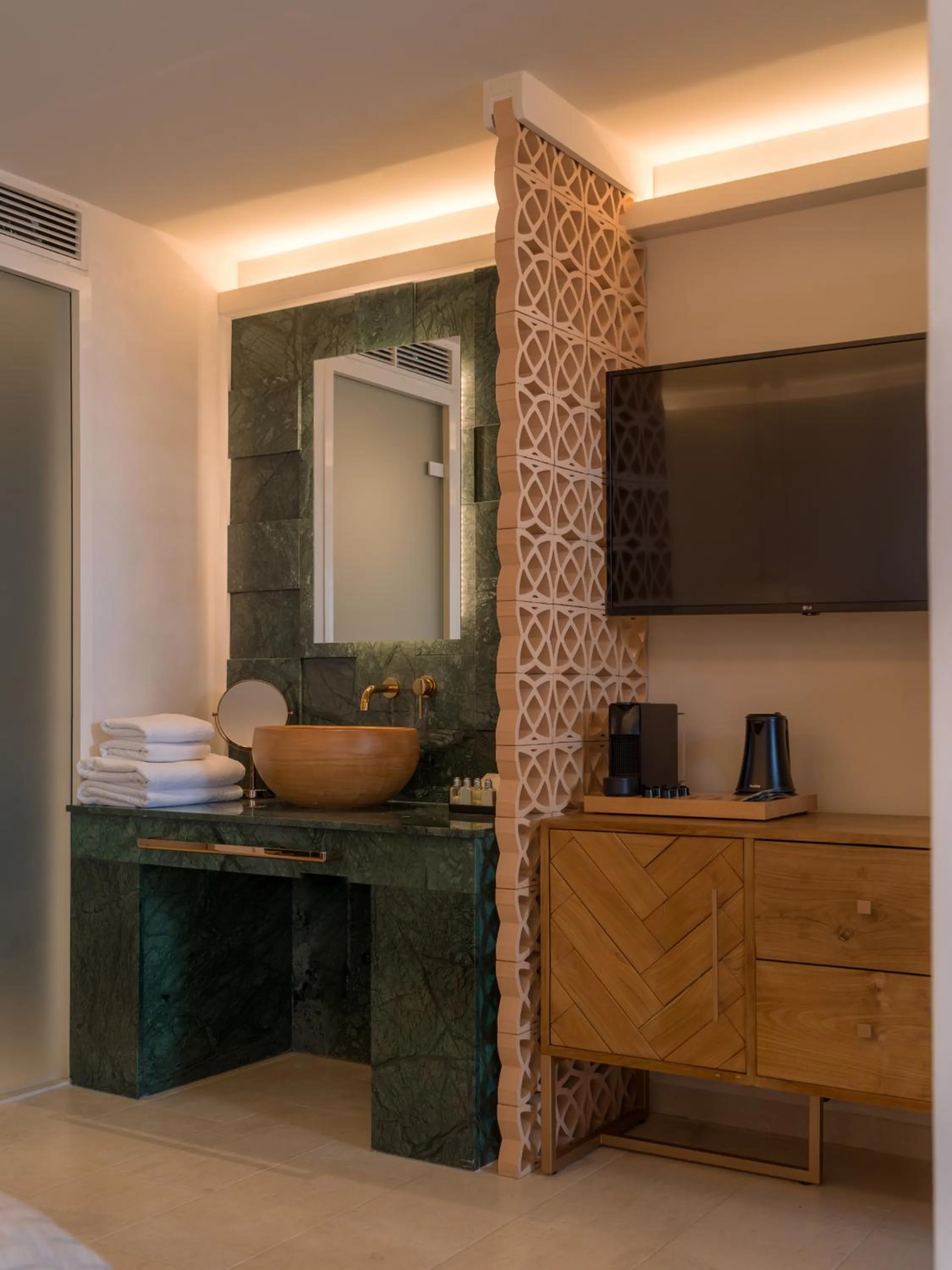 Bathroom in Asty Mykonos Hotel & Spa - World of One Hotel Group