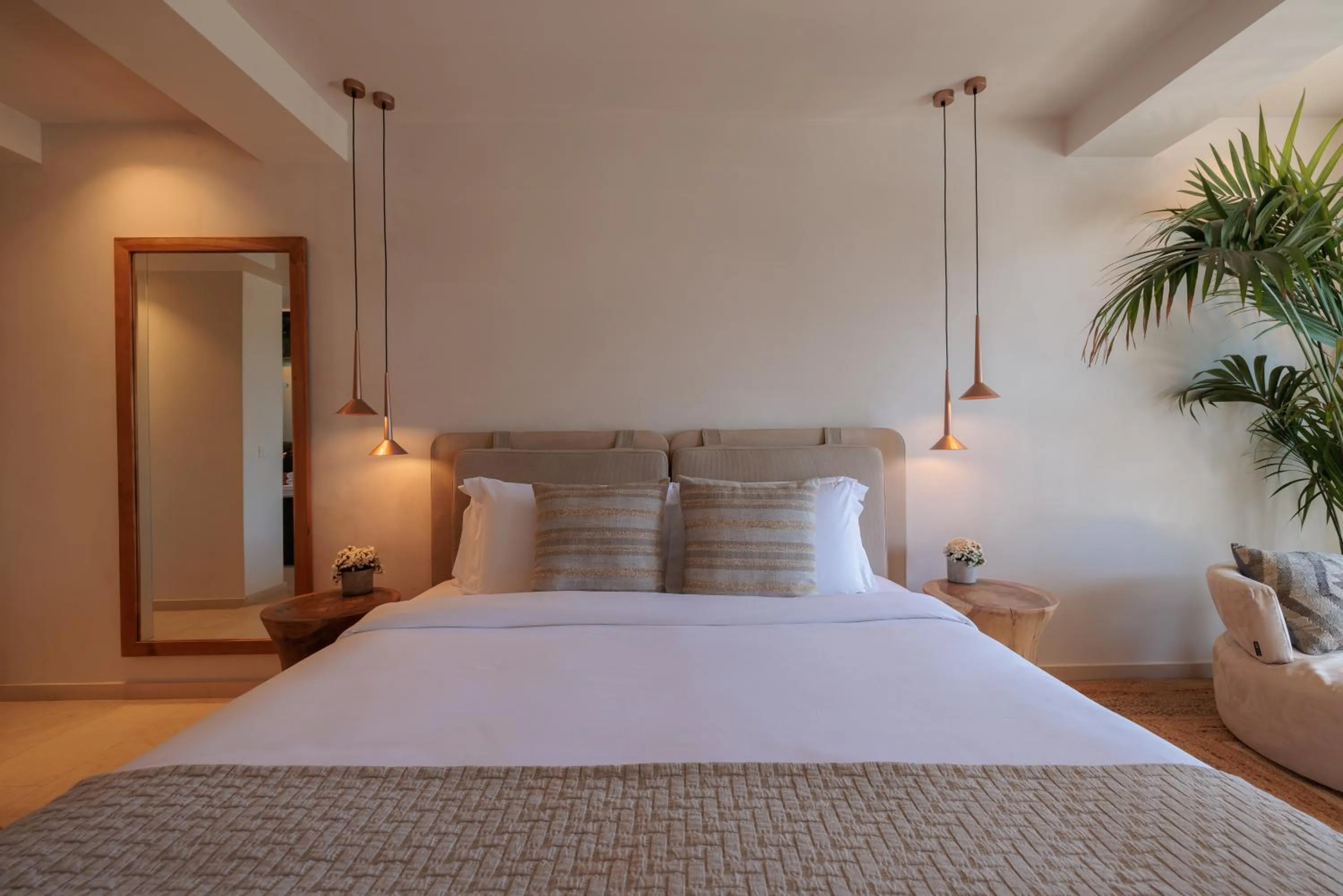 Bed in Asty Mykonos Hotel & Spa - World of One Hotel Group