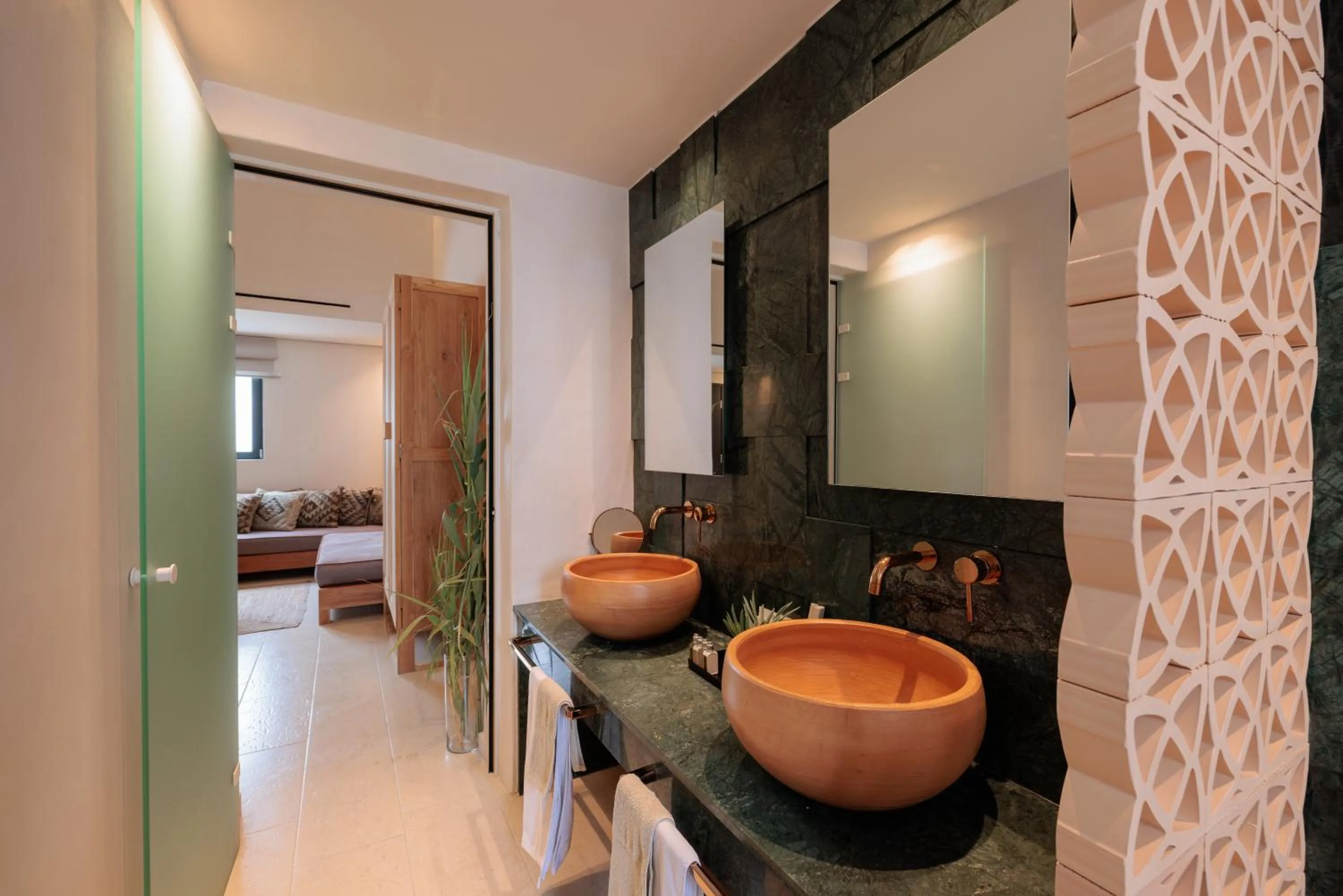 Bathroom in Asty Mykonos Hotel & Spa - World of One Hotel Group