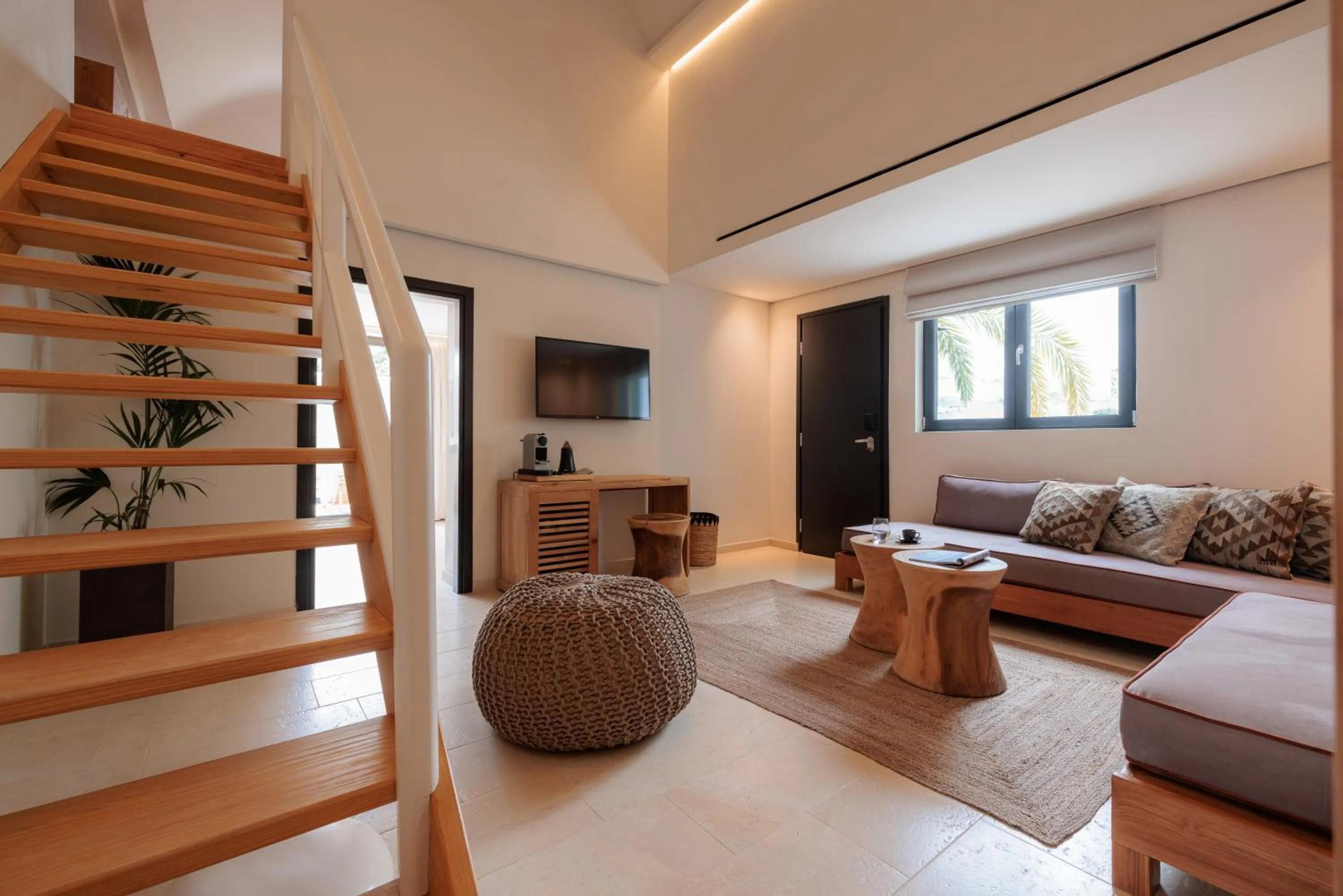 Living room in Asty Mykonos Hotel & Spa - World of One Hotel Group