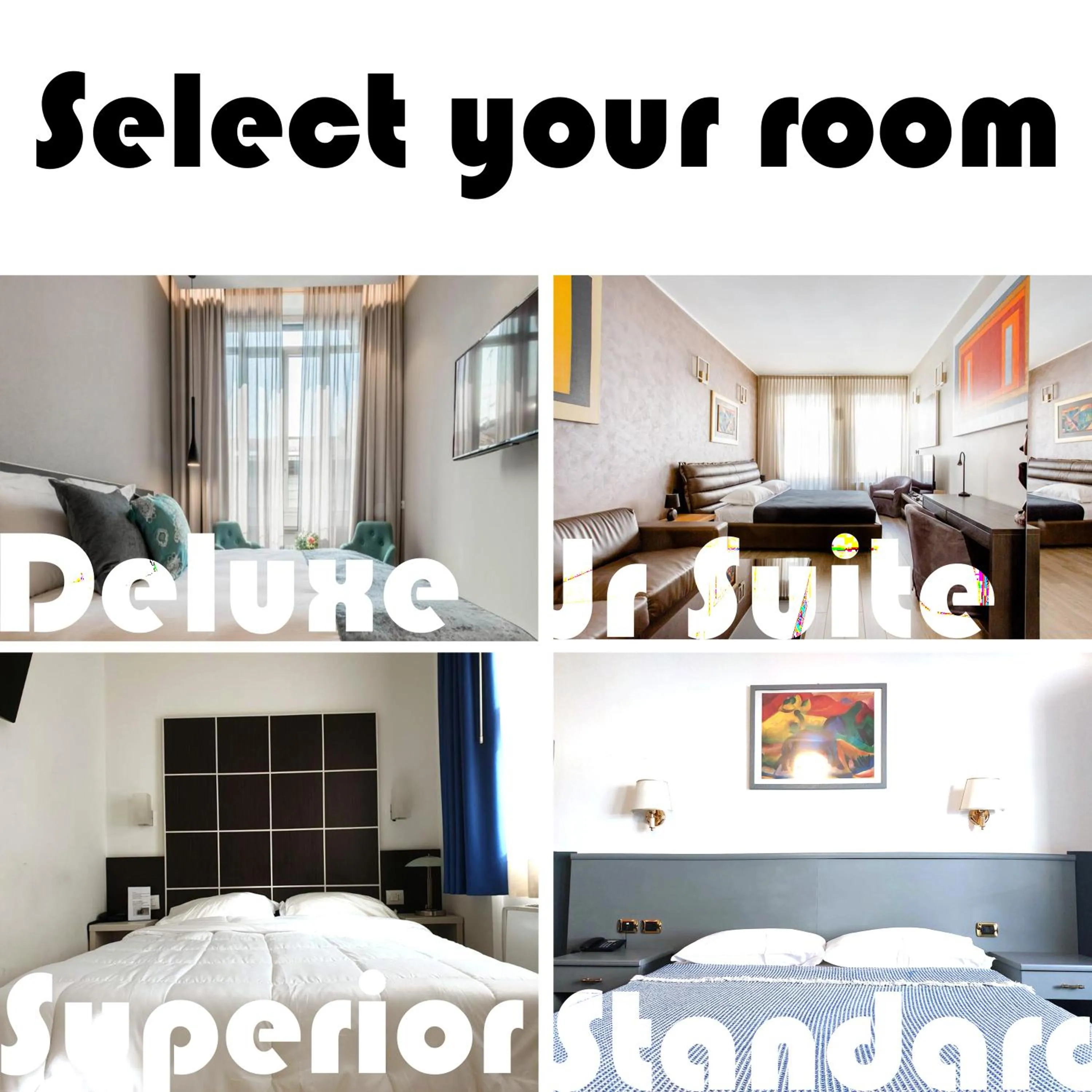 Bed in Hotel Vitruvio