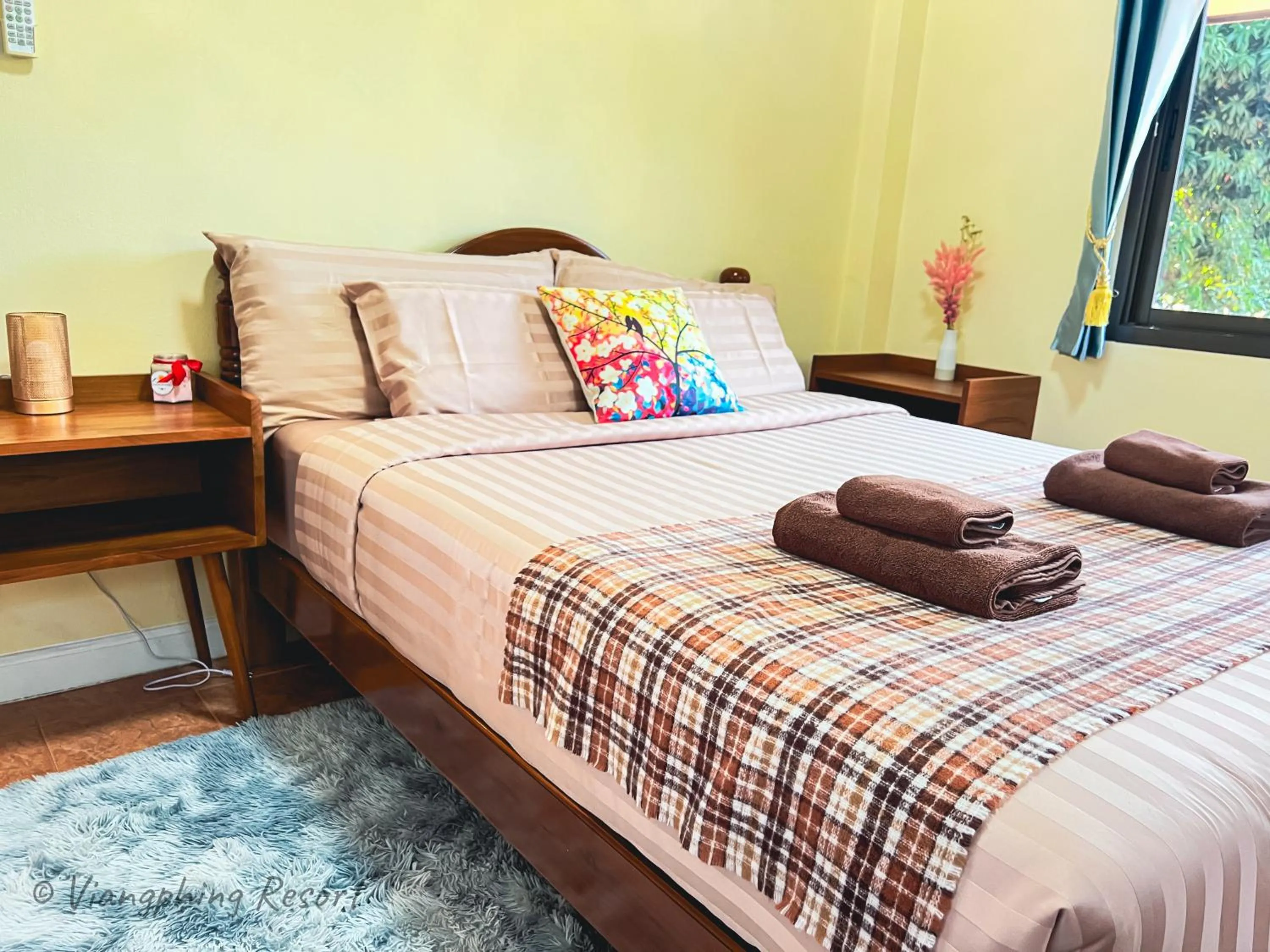 Bed in ViangPhing Resort