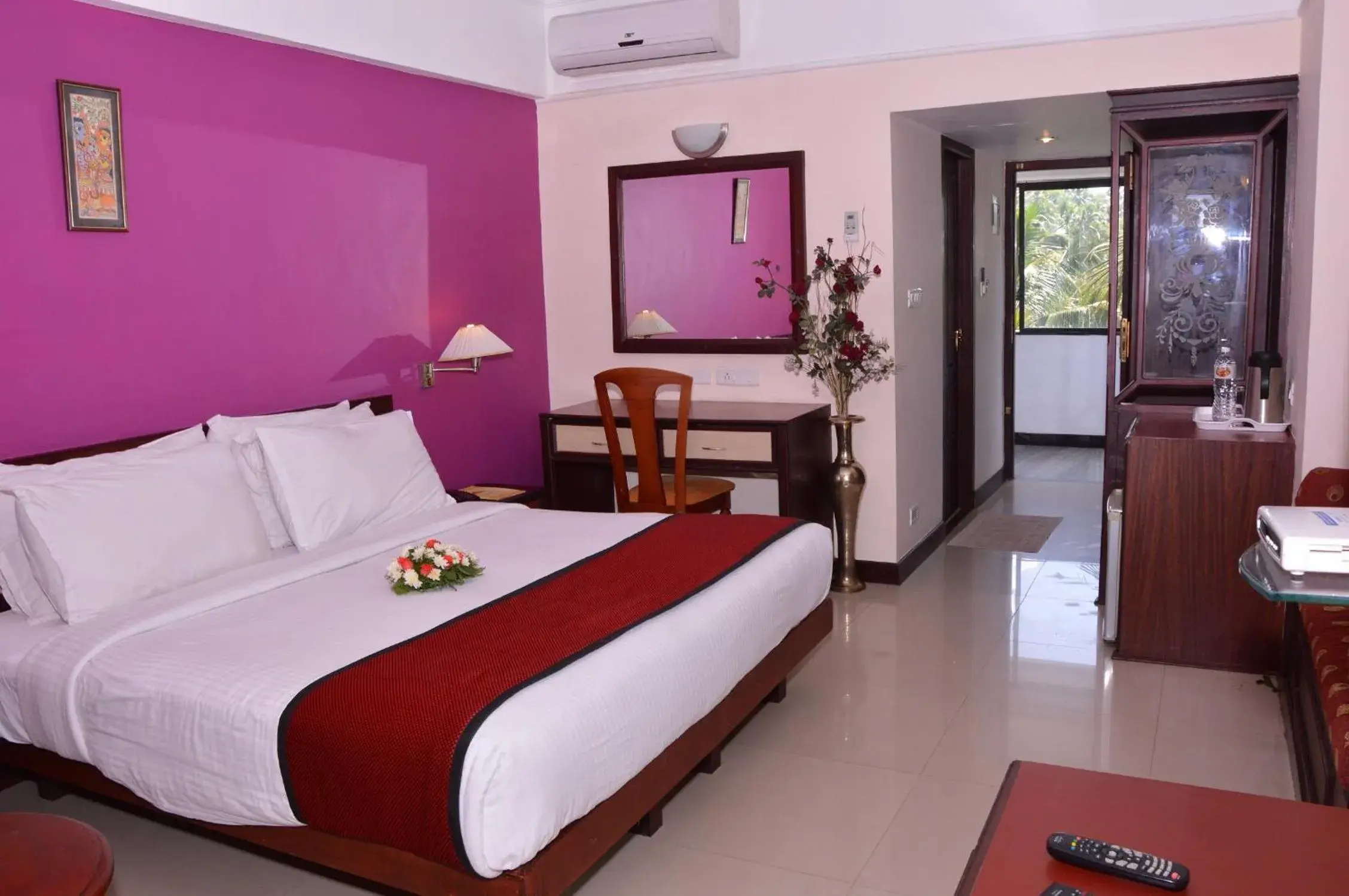 Deluxe Double Room with Balcony in Swagath Holiday Resort Deluxe Double Room with Balcony in Swagath Holiday Resort