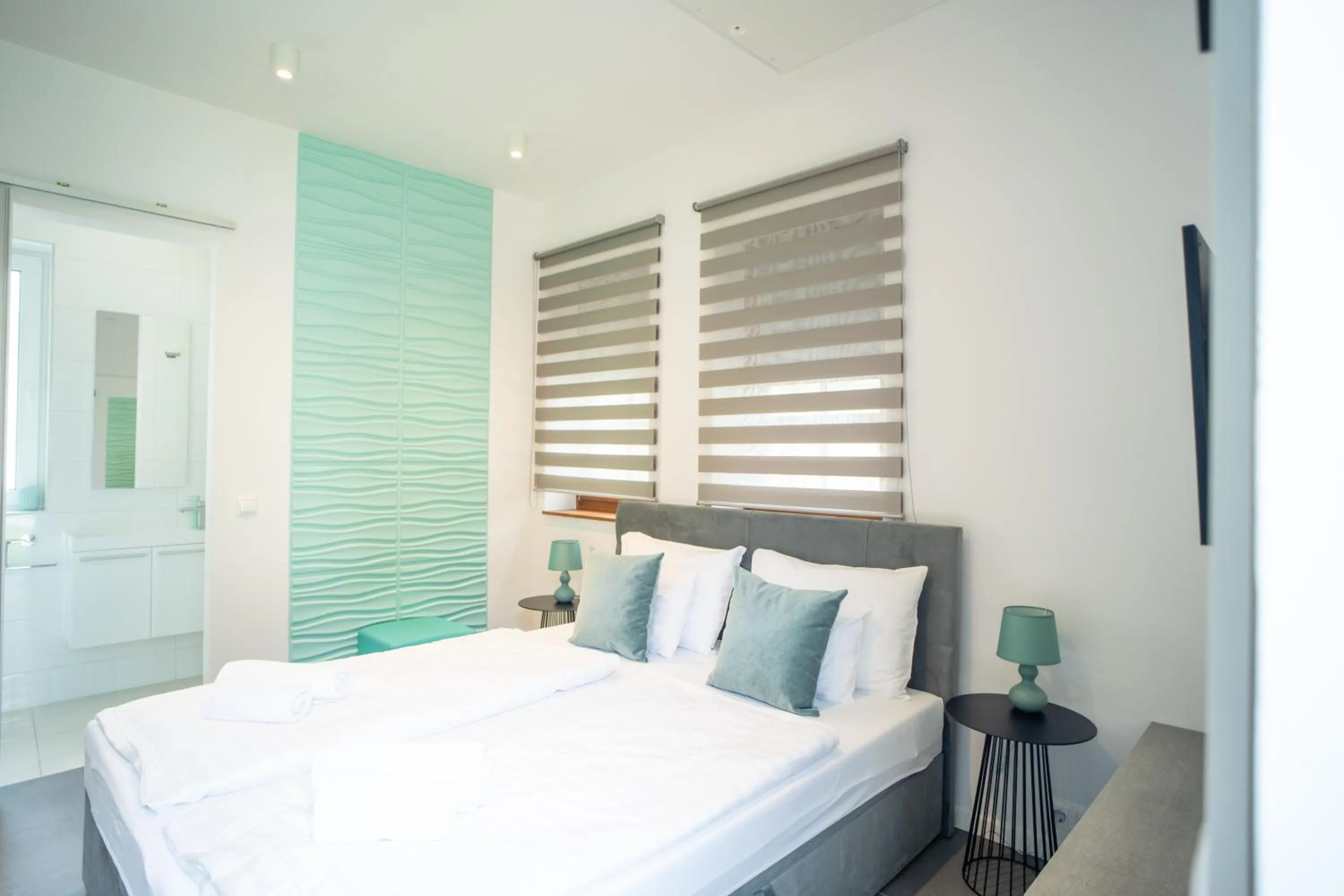 Bed in La Vita Prémium Panzió
