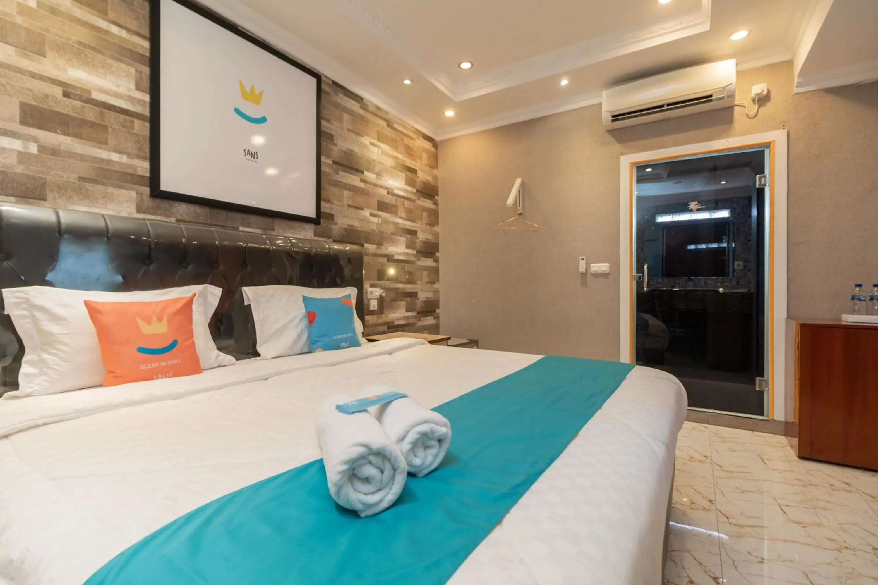 Bedroom, Bed in Sans Hotel Beauty Palembang