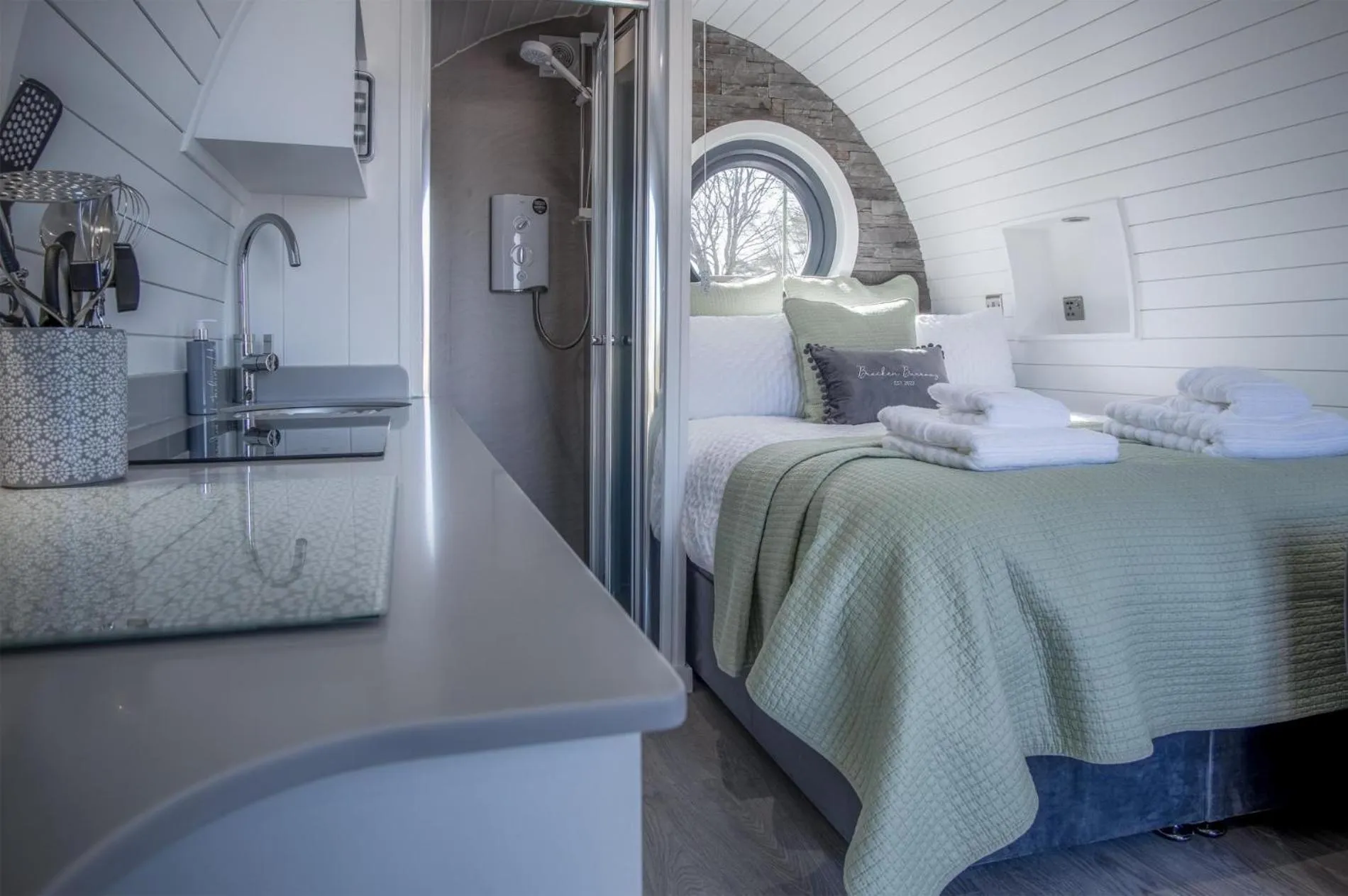 Floor plan, Bed in Bracken Burrows - 1 Bedroom Pod - New Hedges