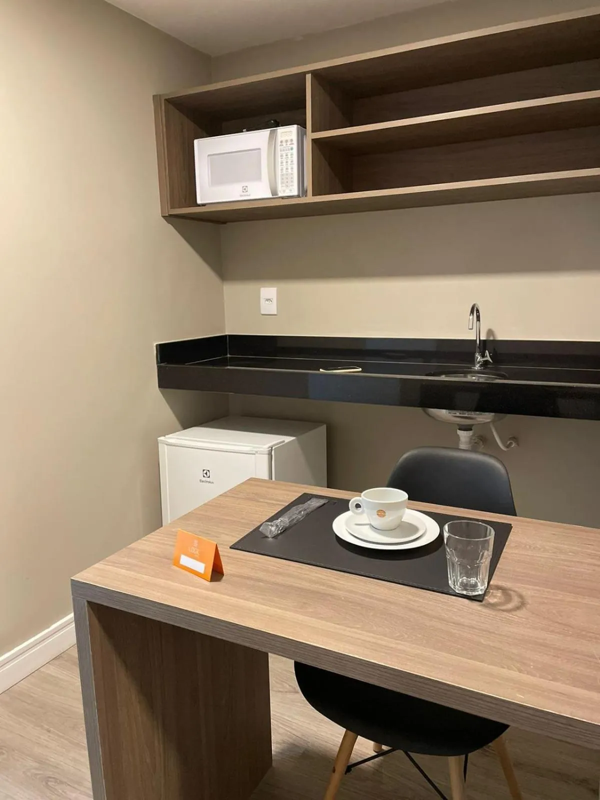 Kitchen or kitchenette in Logic Hotel Volta Redonda