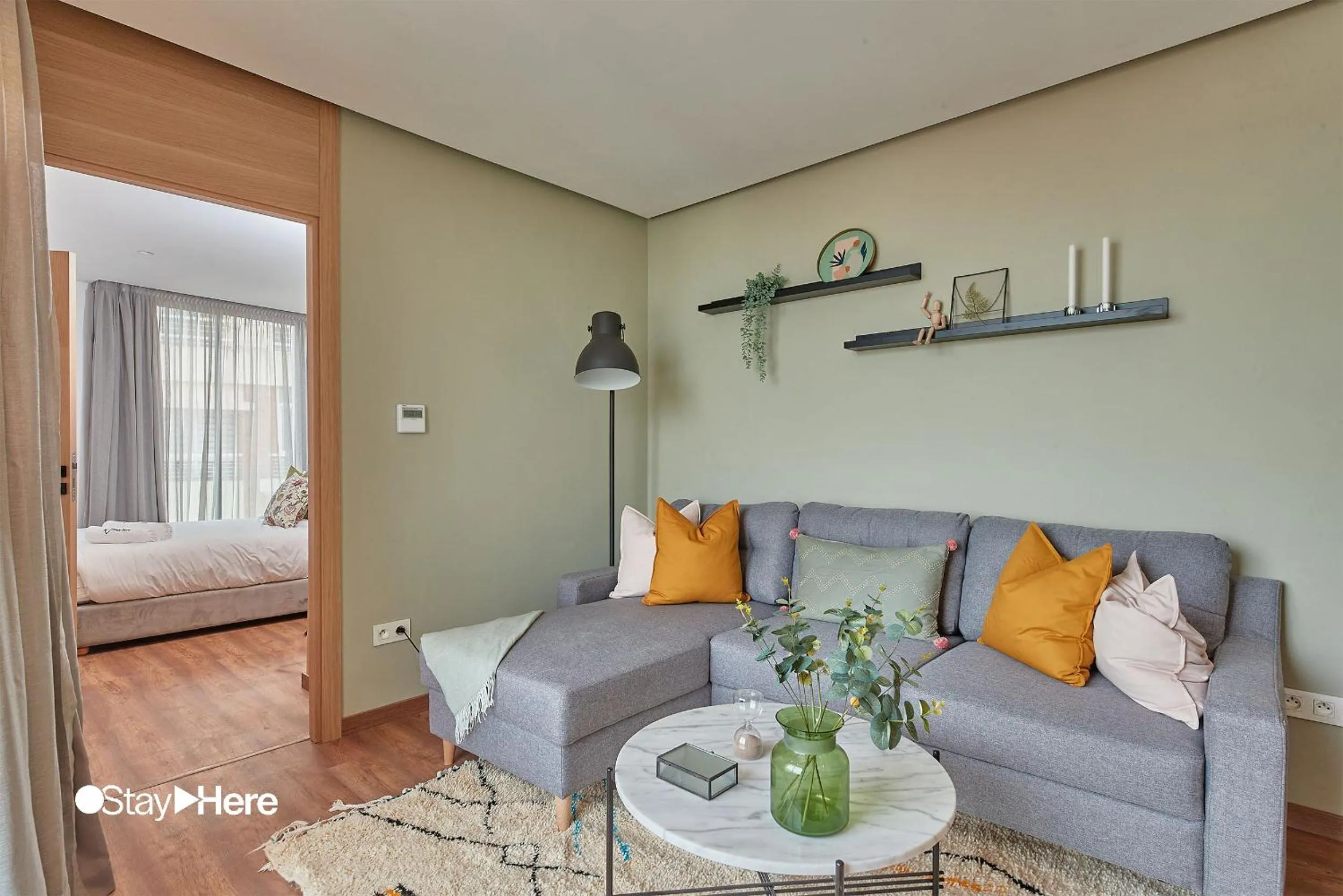 Living room, Bed in Stayhere Casablanca - Palmier - Executive Residence