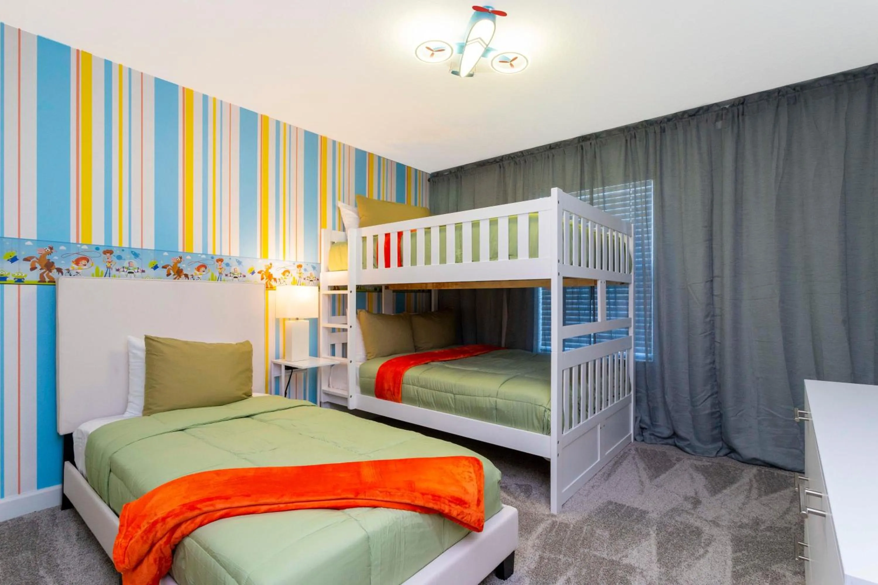 Bed in Gorgeous 4 Bd Close to Disney w/ Pool @ Storey Lake Resort 4245