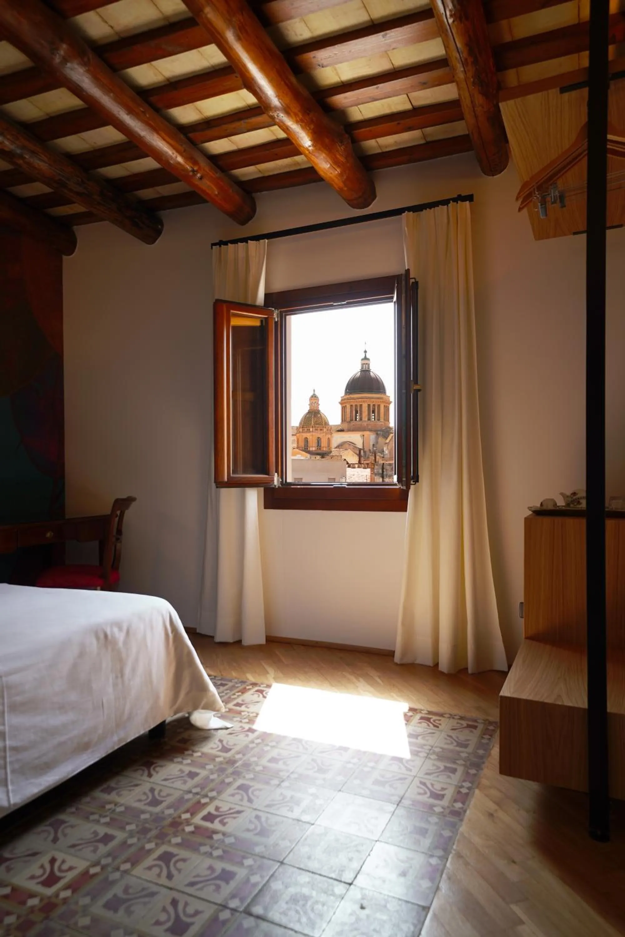 View (from property/room), Bed in Hotel Carmine