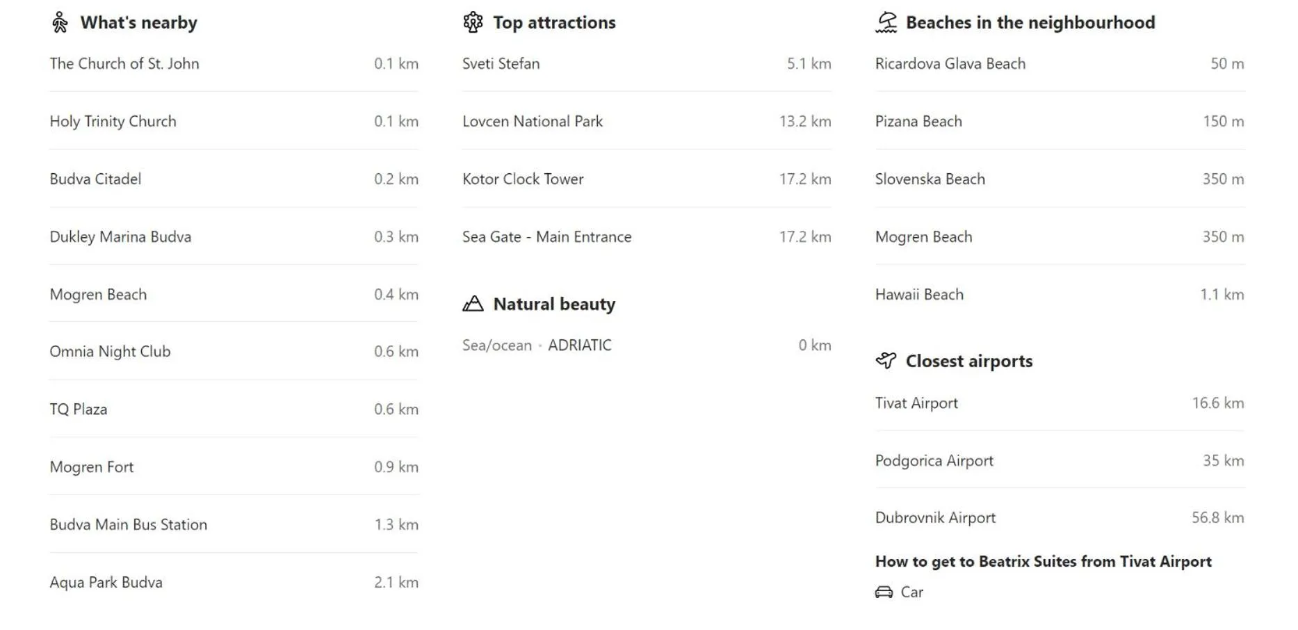 Text overlay in Beatrix Suites