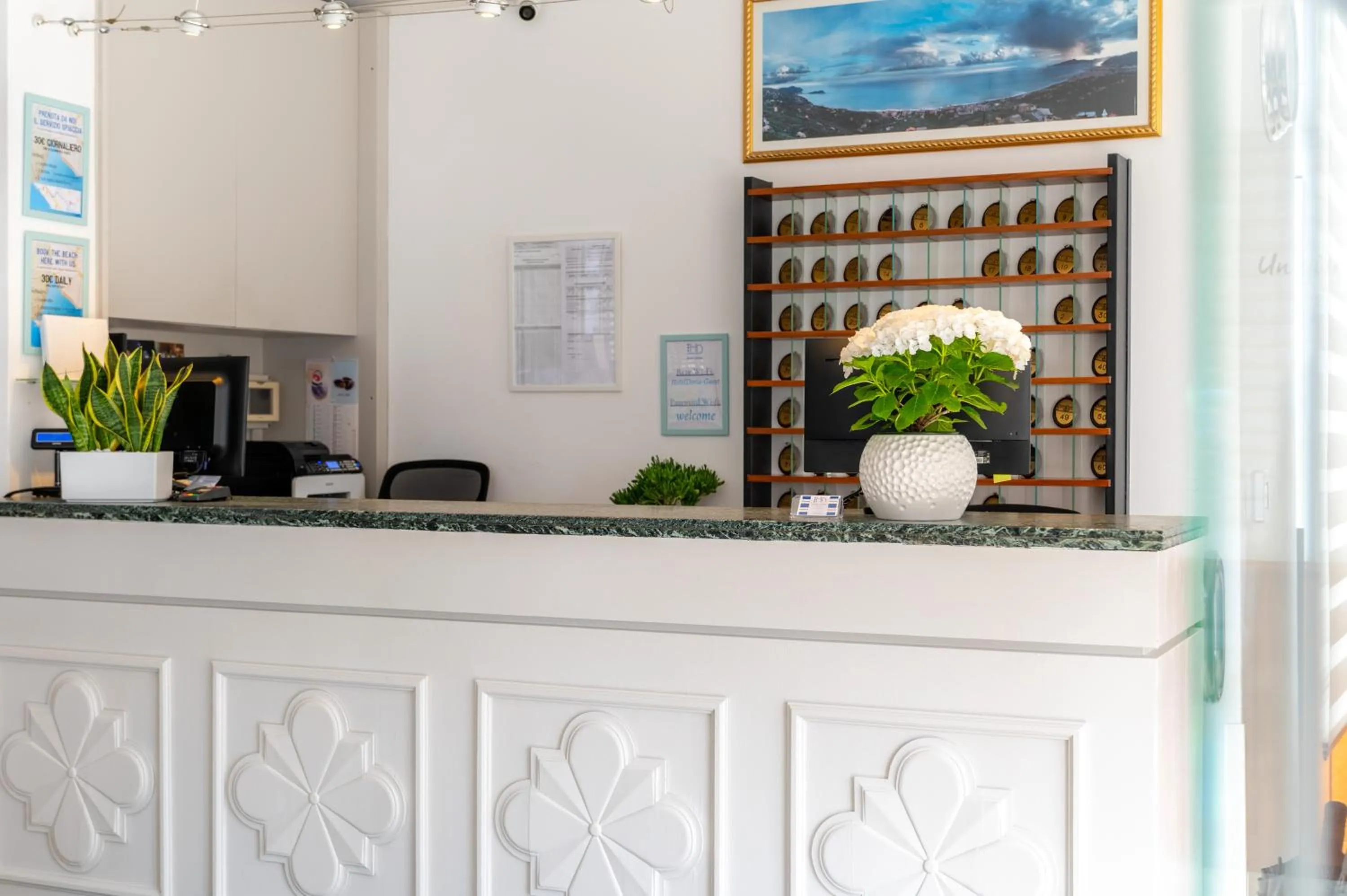 Lobby or reception in Hotel Doria