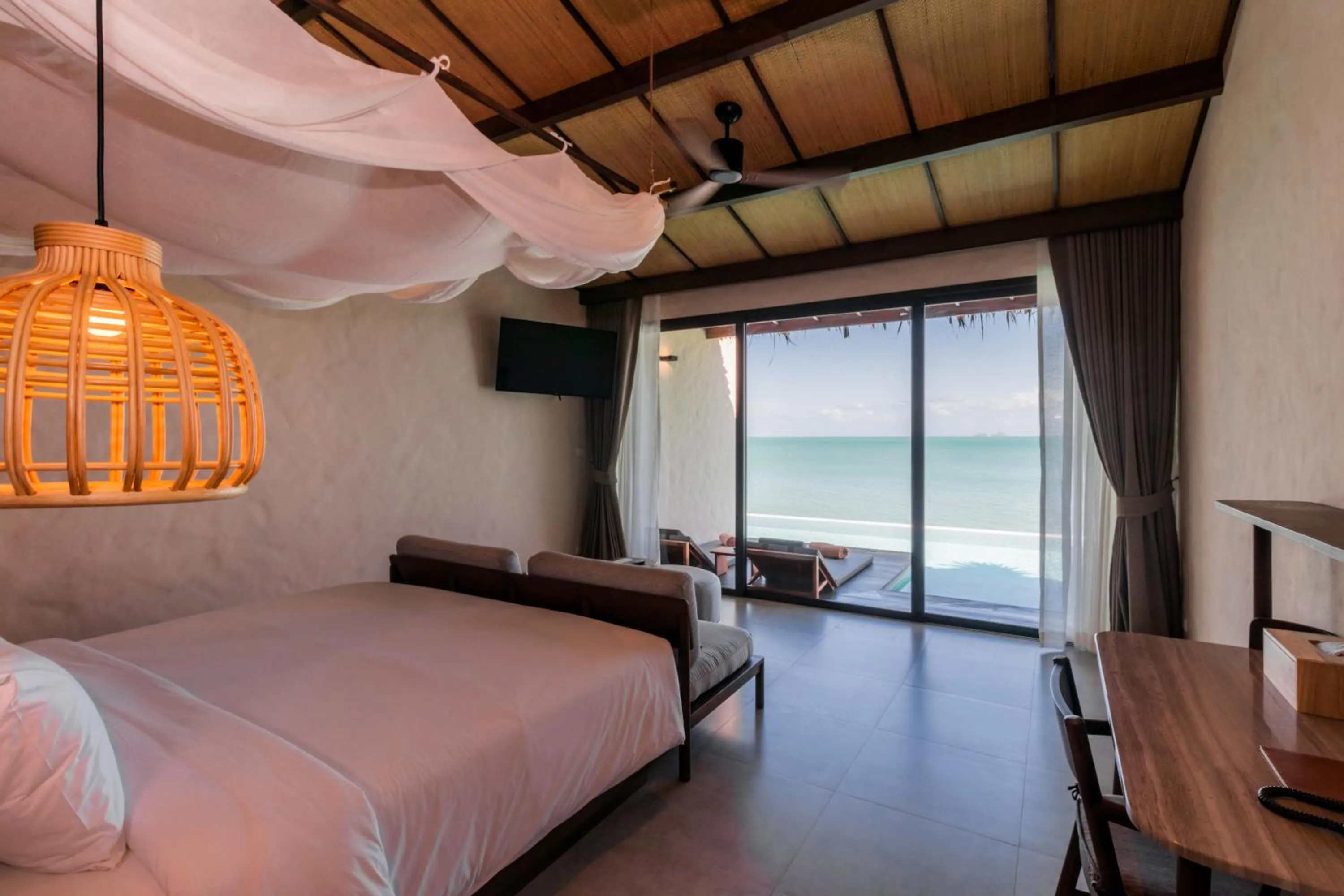 Bed in The Flow Samui Beach Resort