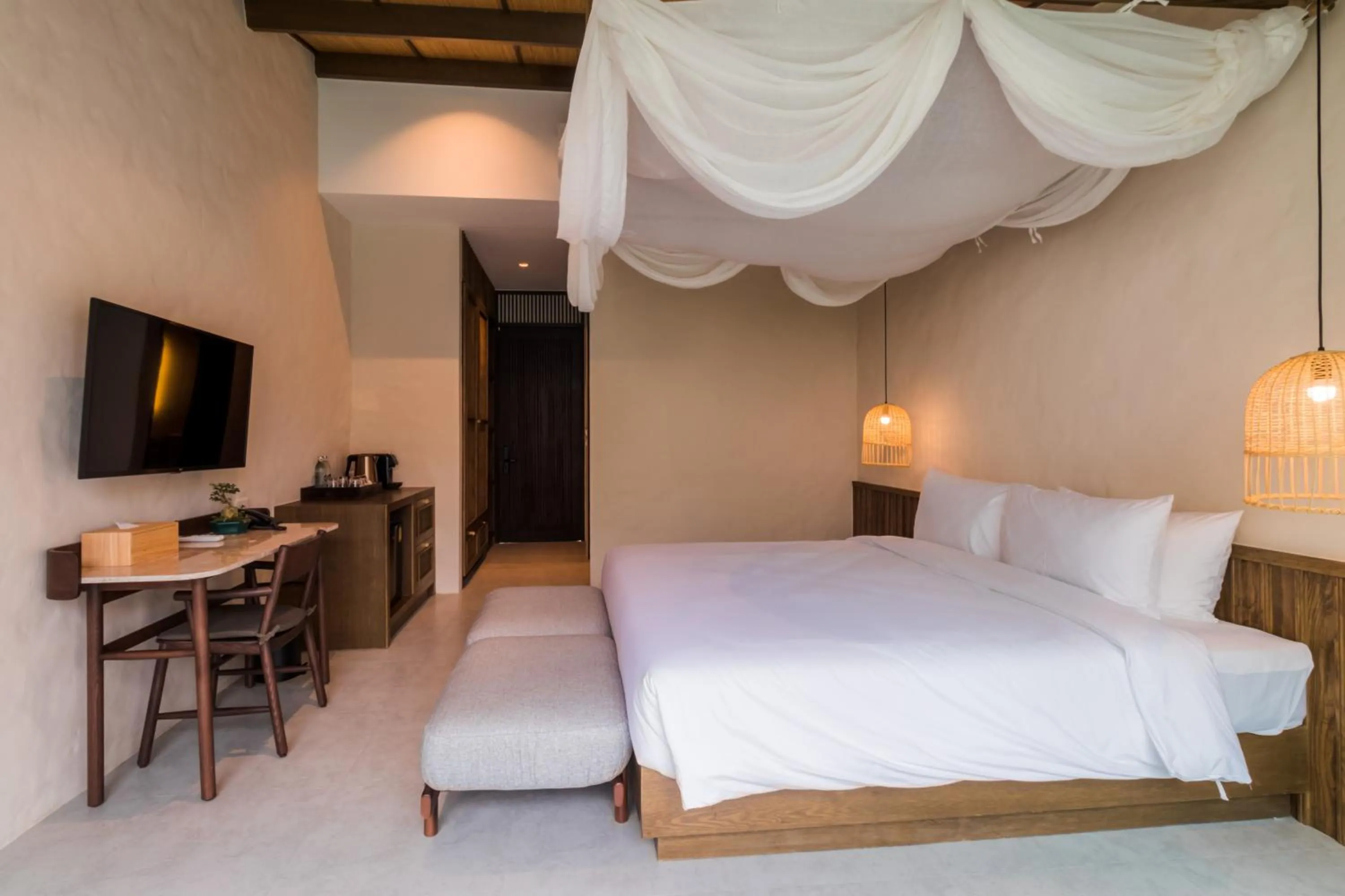 Bed in The Flow Samui Beach Resort