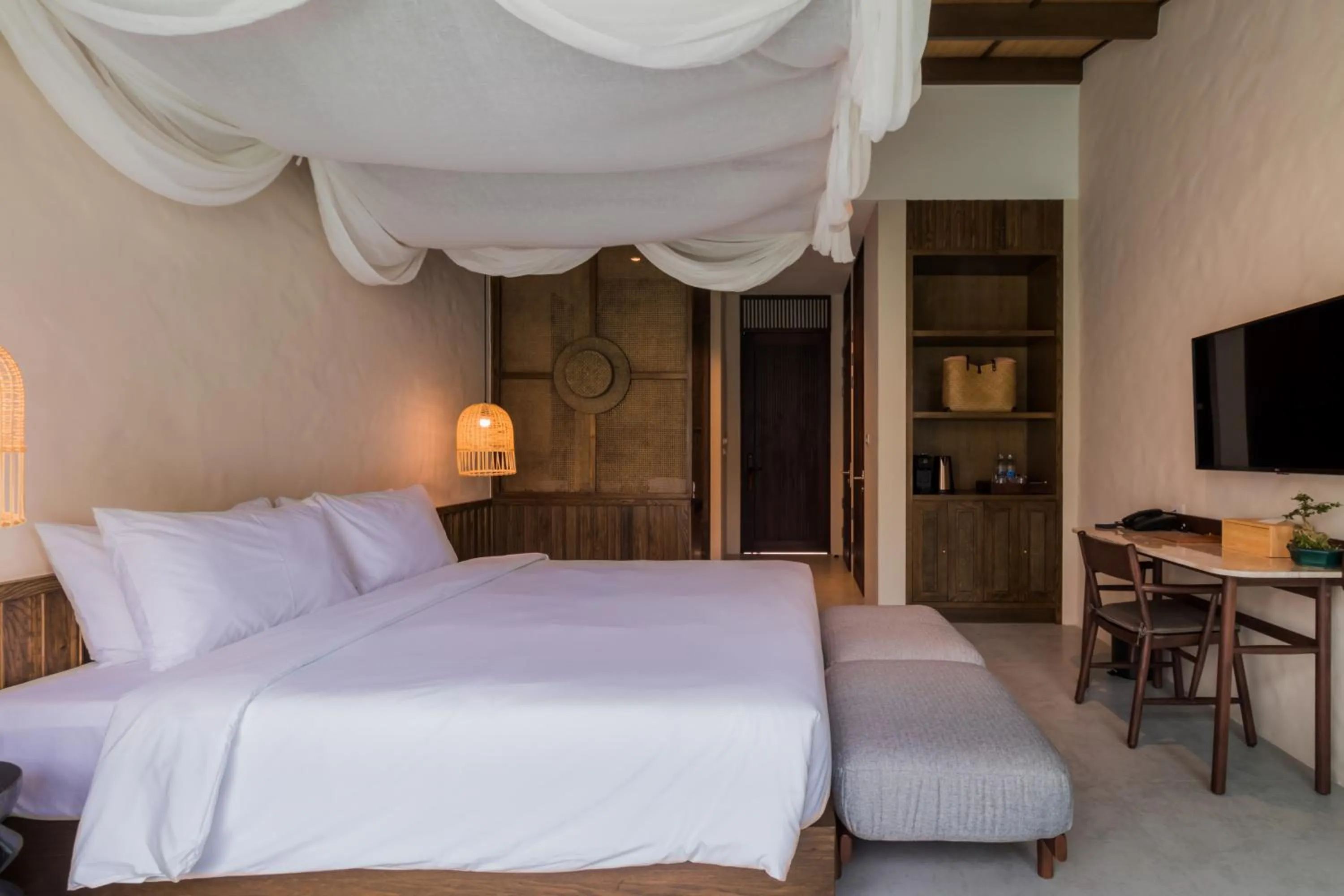 Bed in The Flow Samui Beach Resort