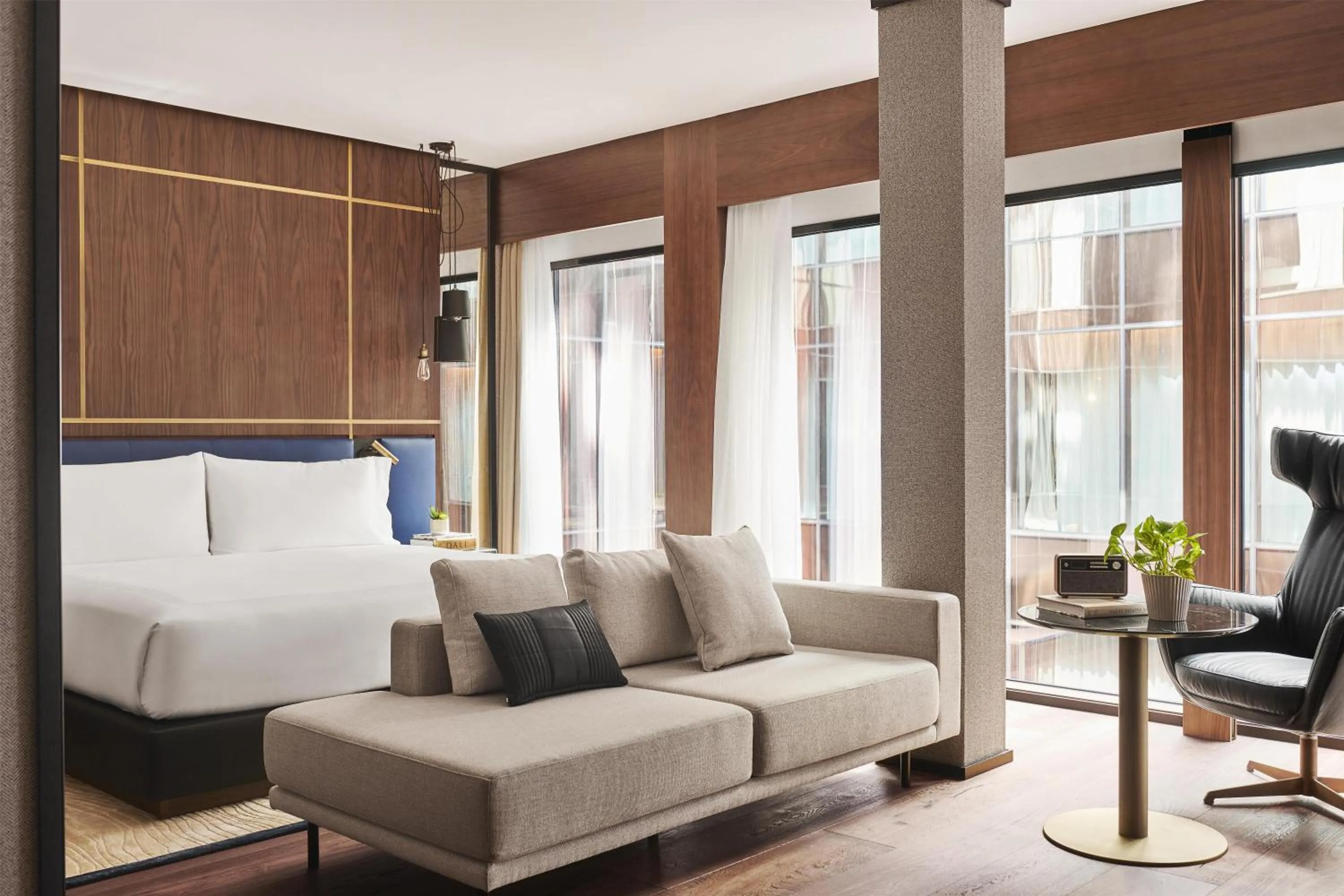 Bed in Thompson Madrid, by Hyatt