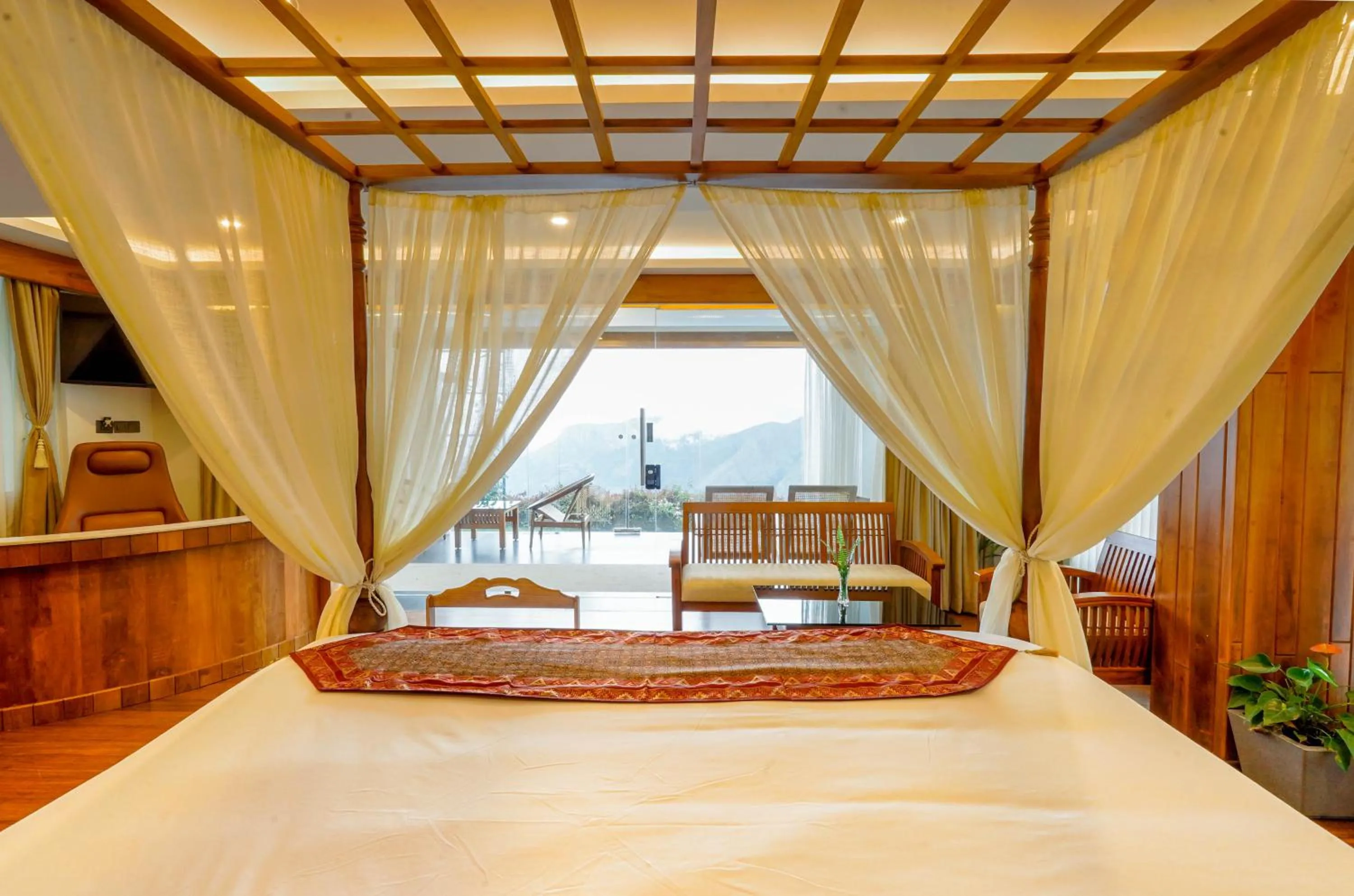 Bedroom, Bed in Chandys Drizzle Drops - Munnar Top Station