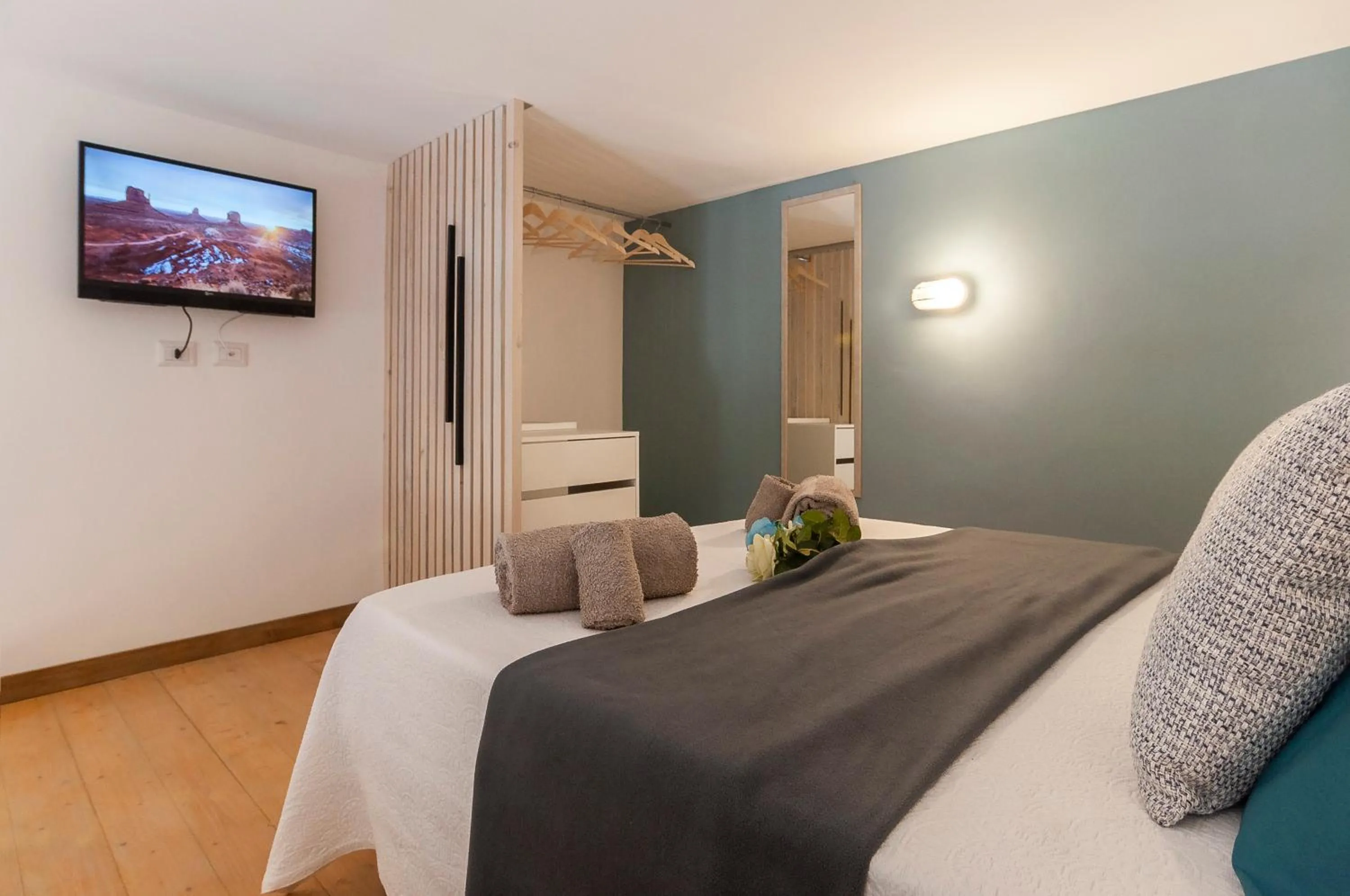 Bed in CIRCEO Holiday Houses