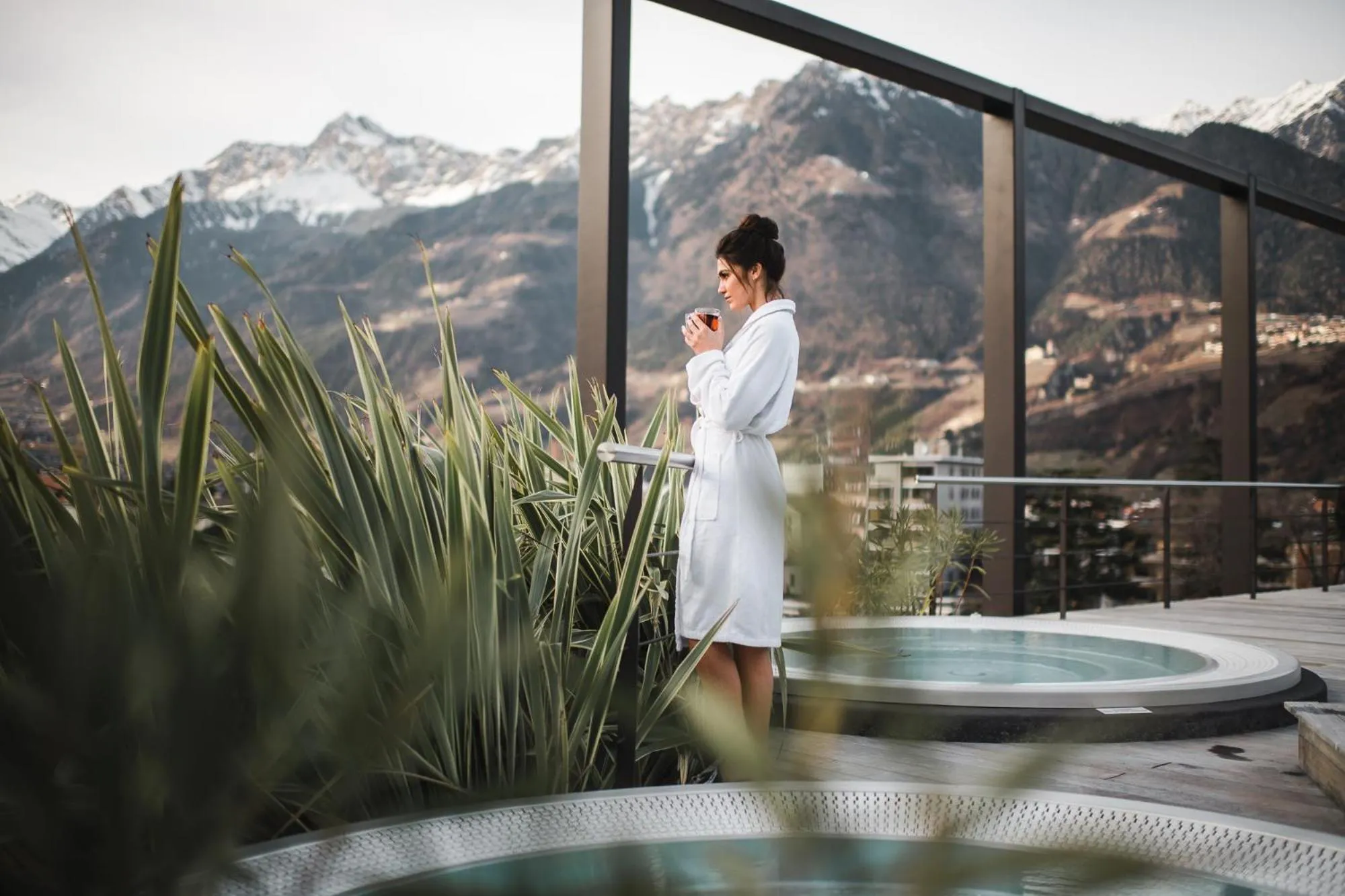 Hot Tub in Hotel Therme Meran - Terme Merano