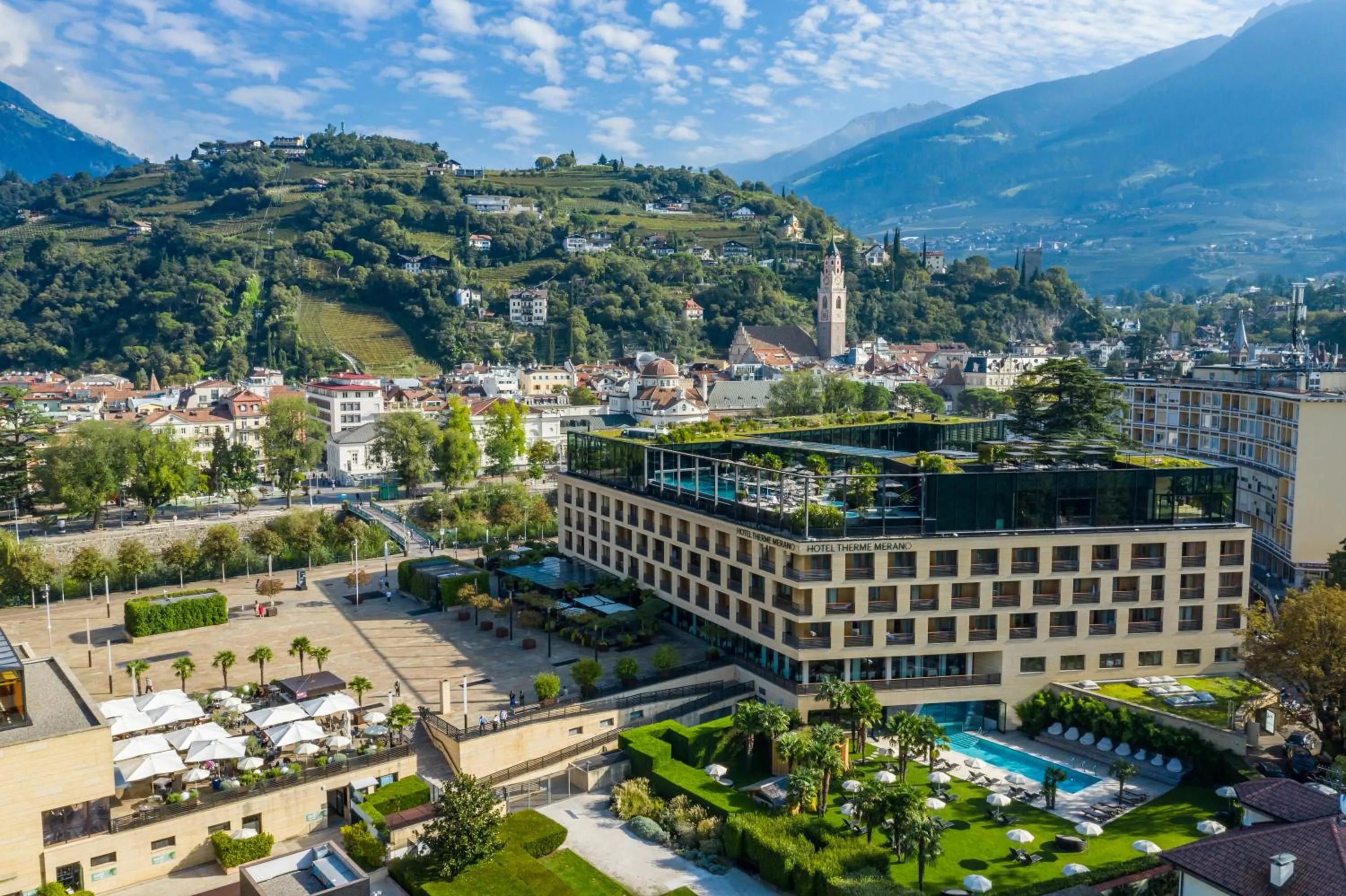 Bird's eye view in Hotel Therme Meran - Terme Merano