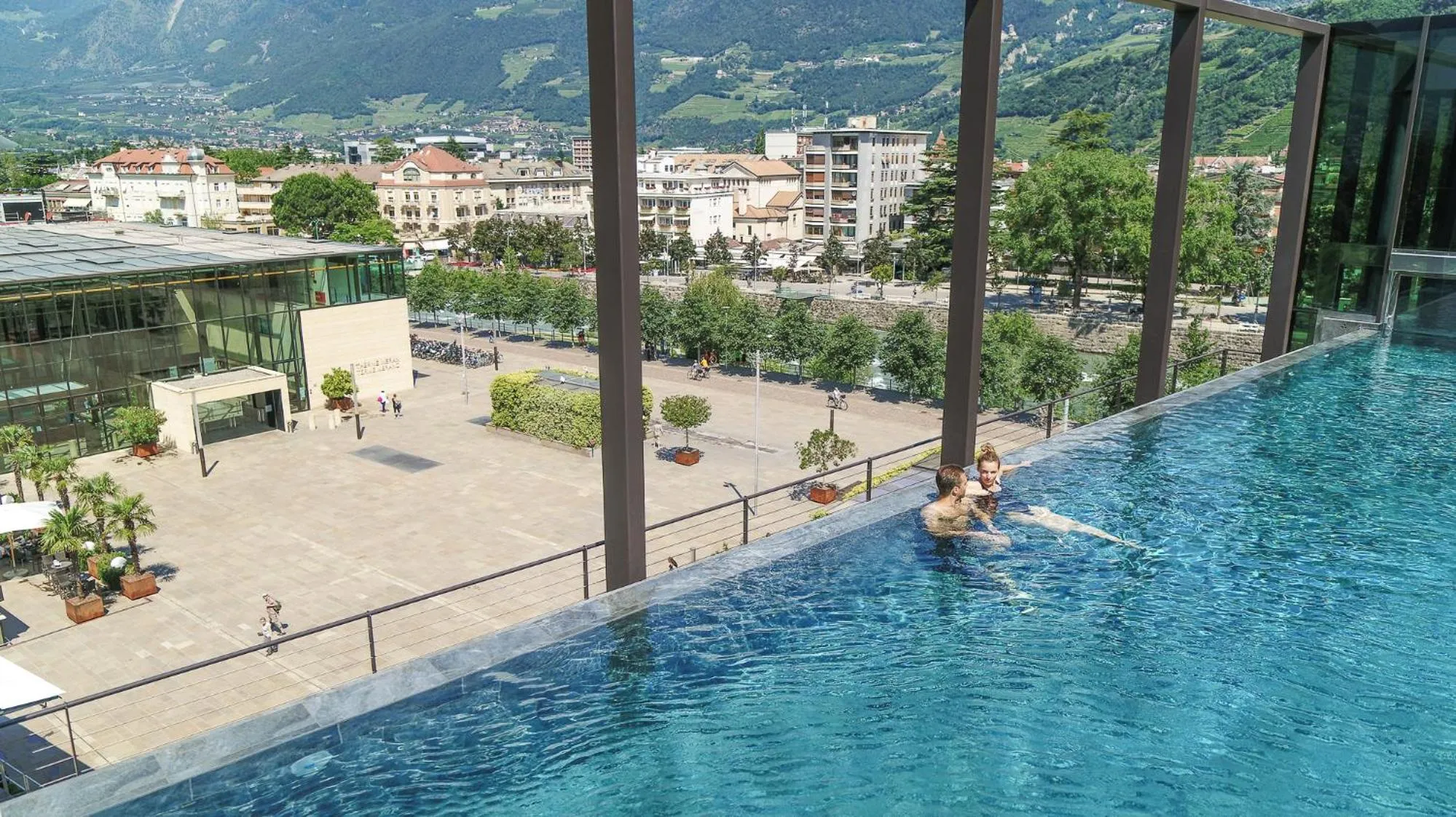 Pool view in Hotel Therme Meran - Terme Merano
