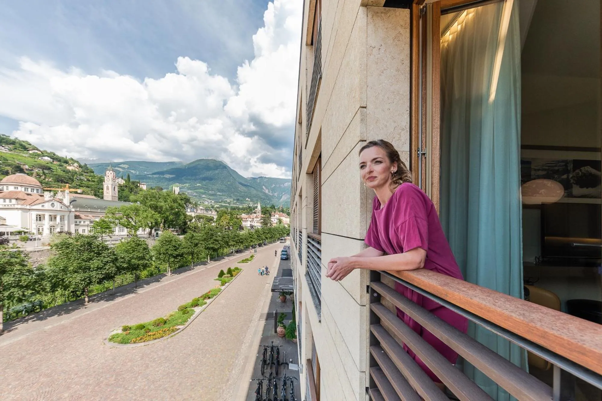 Balcony/Terrace in Hotel Therme Meran - Terme Merano
