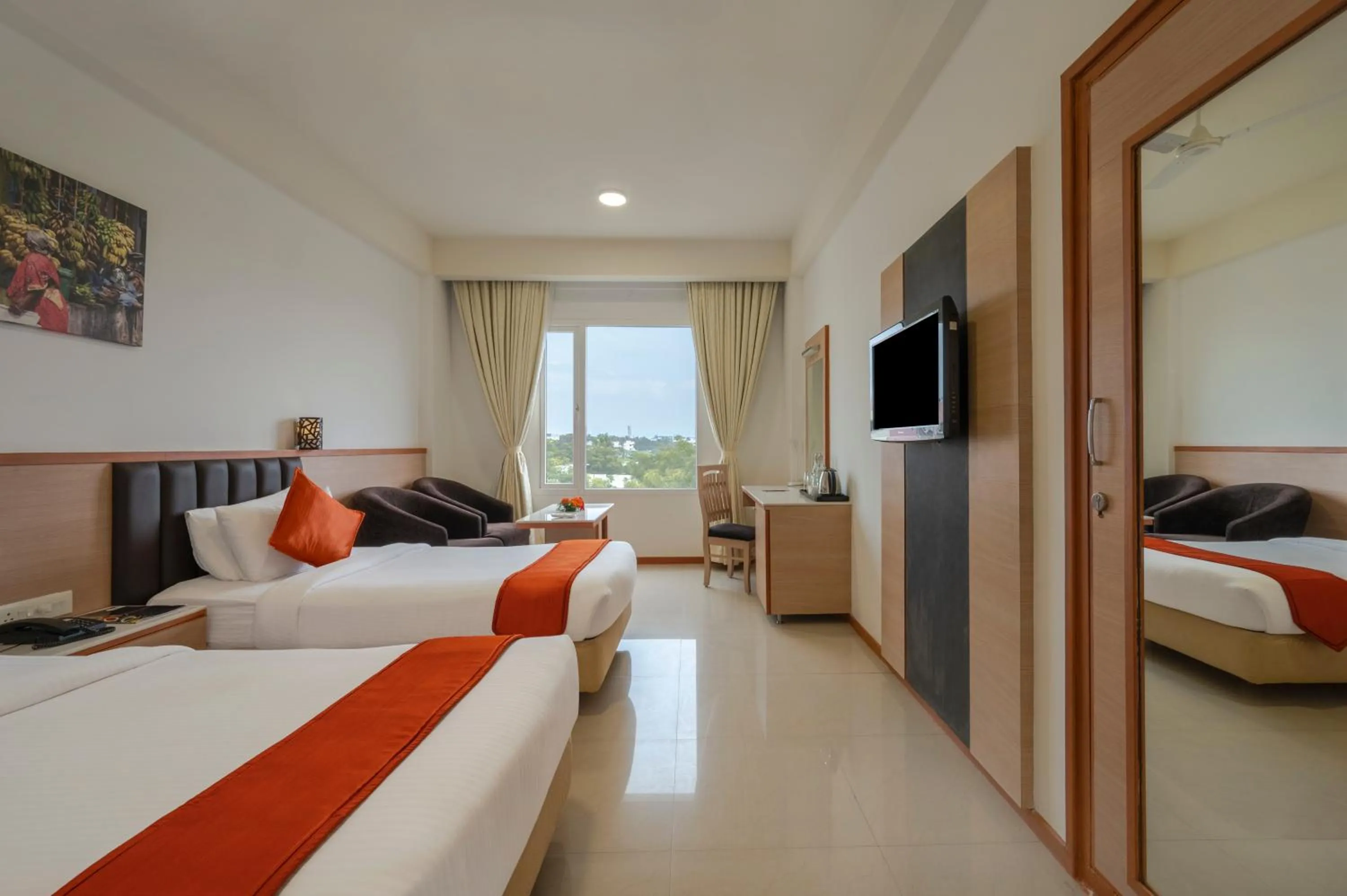 View (from property/room), Bed in Sterling V Grand Madurai