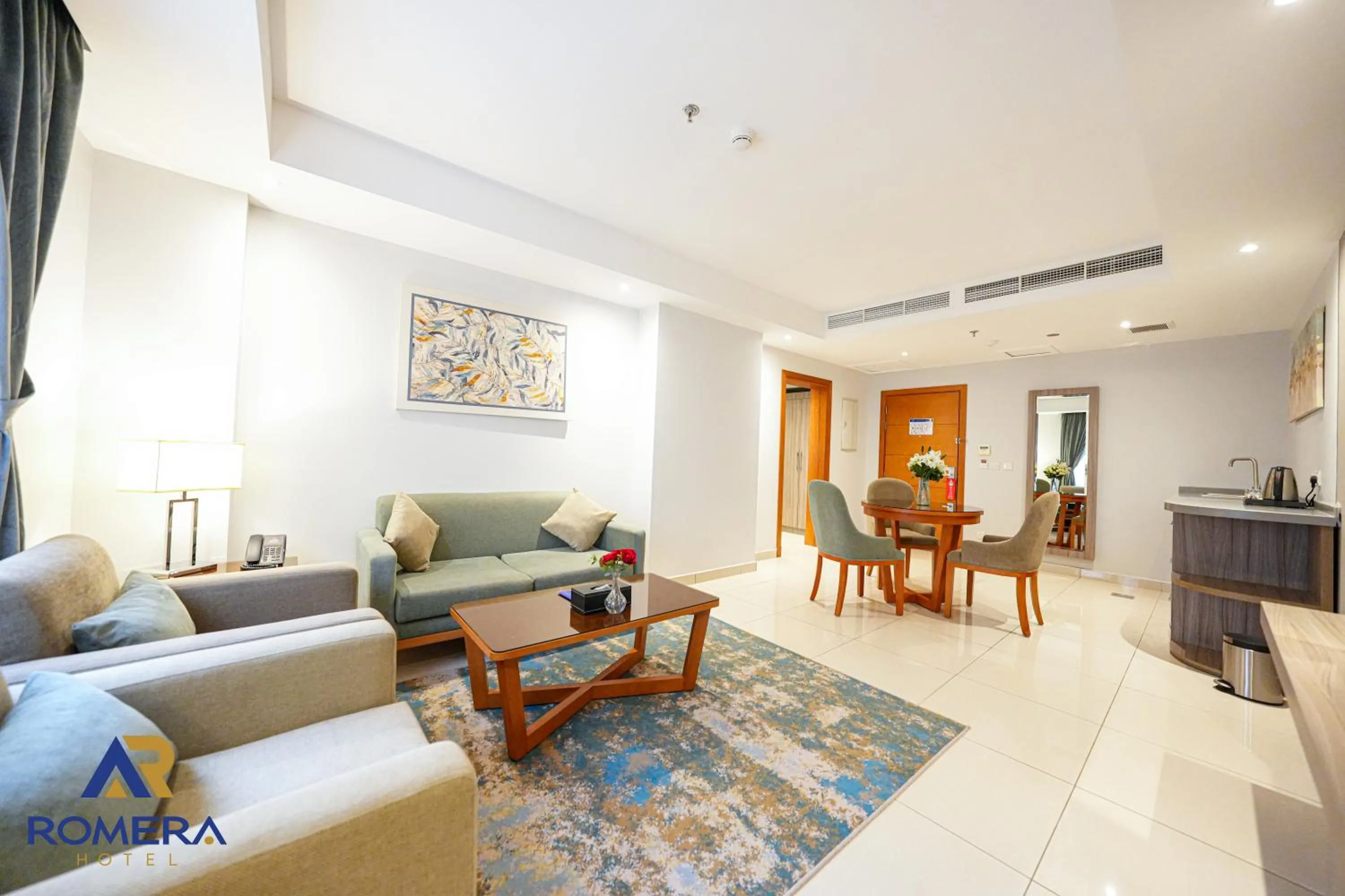 Seating area in Romera Hotel