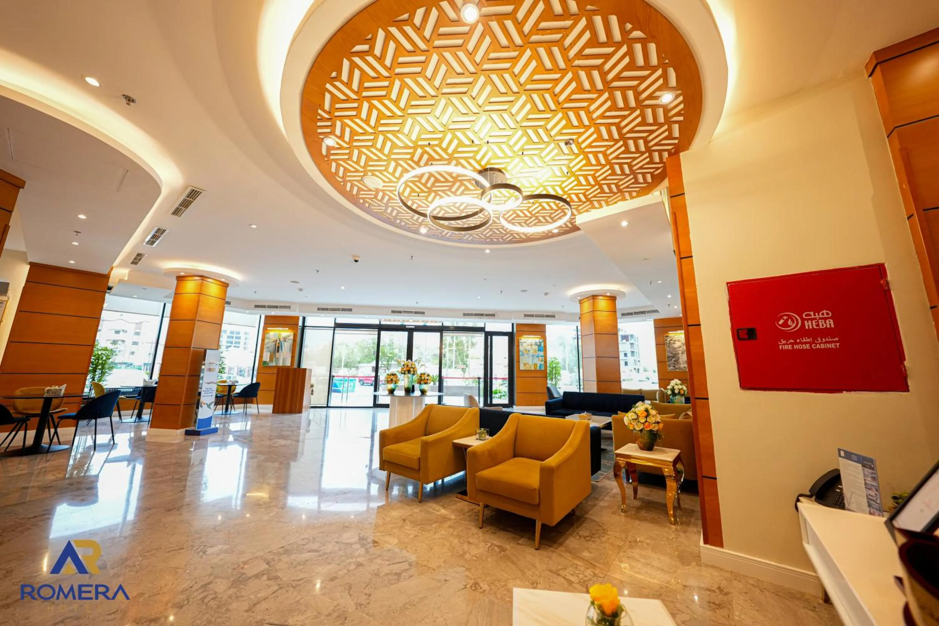 Lobby or reception in Romera Hotel