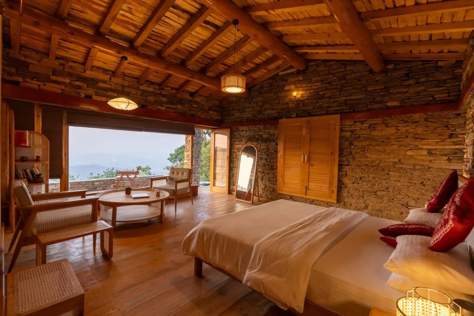 Photo of the whole room, Bed in Kot Kailash Kumaon
