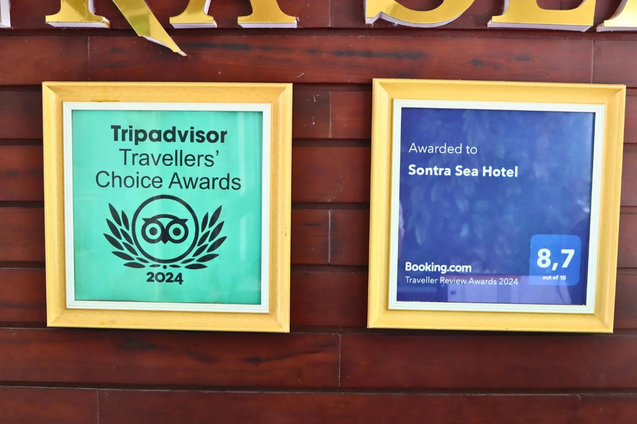 Certificate/Award in Sontra Sea Hotel