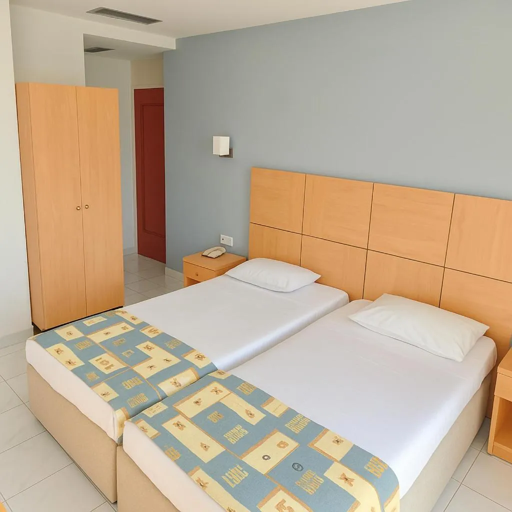 Bed in Flisvos Hotel