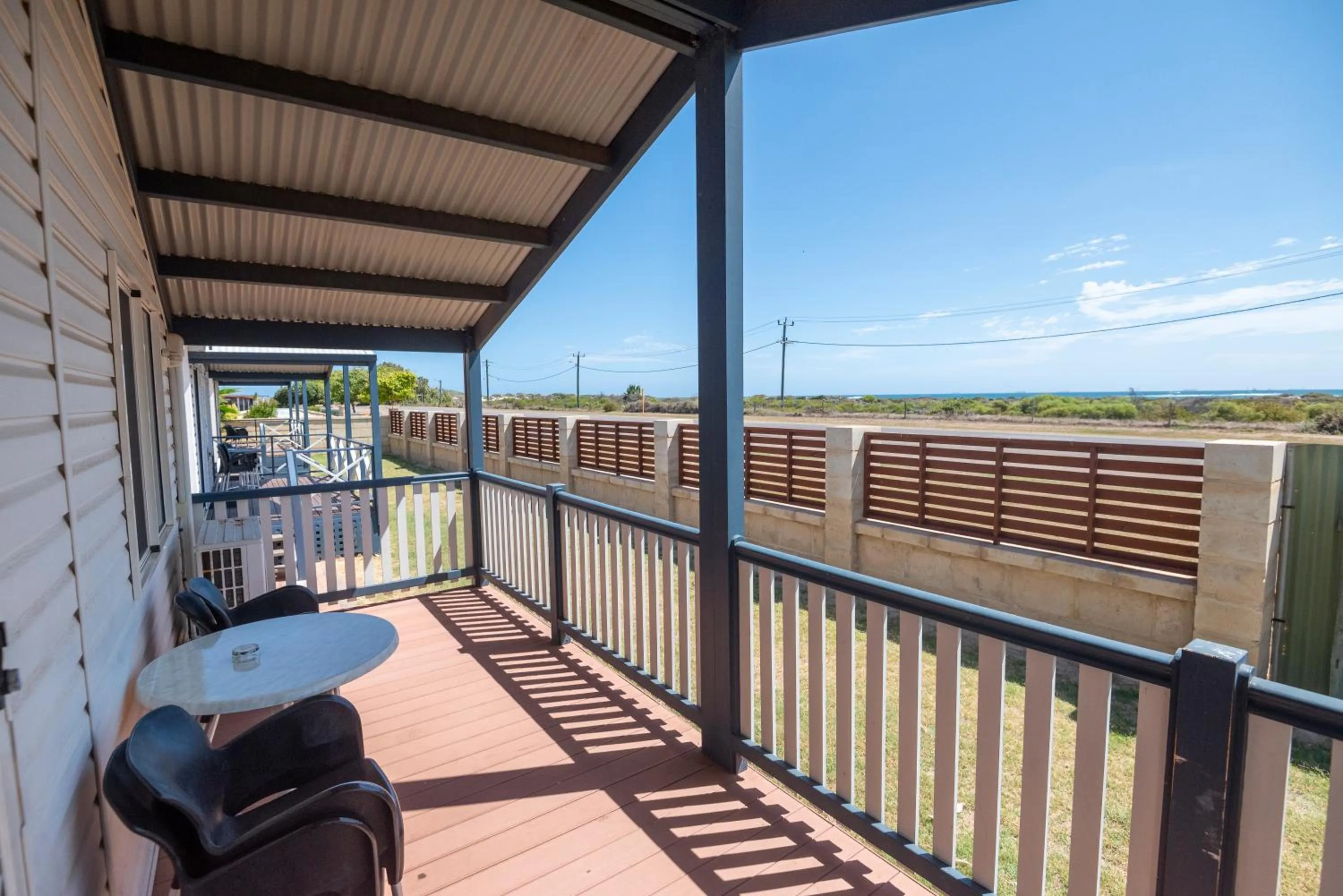 Balcony/Terrace in Belair Gardens Caravan Park