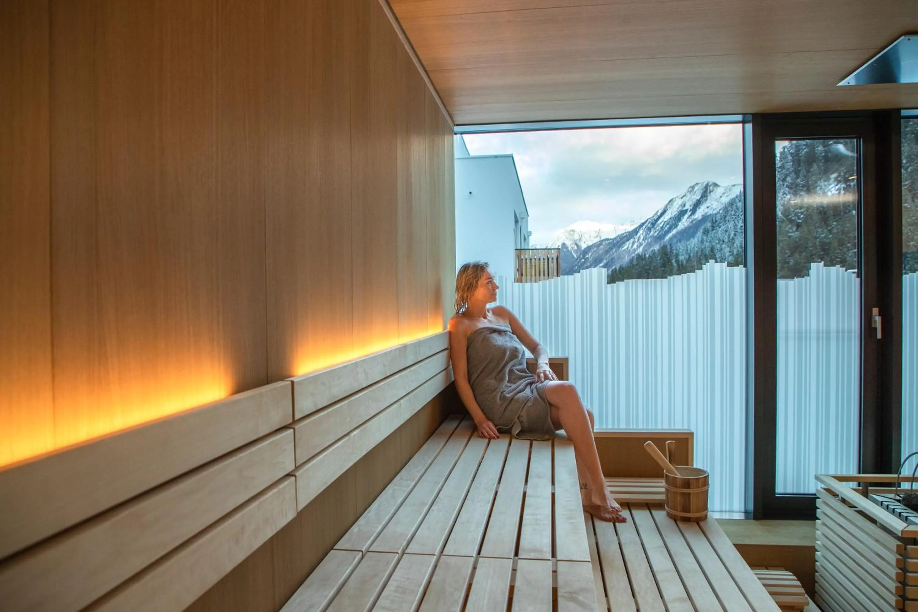Sauna in All-Suite Resort Paznaun