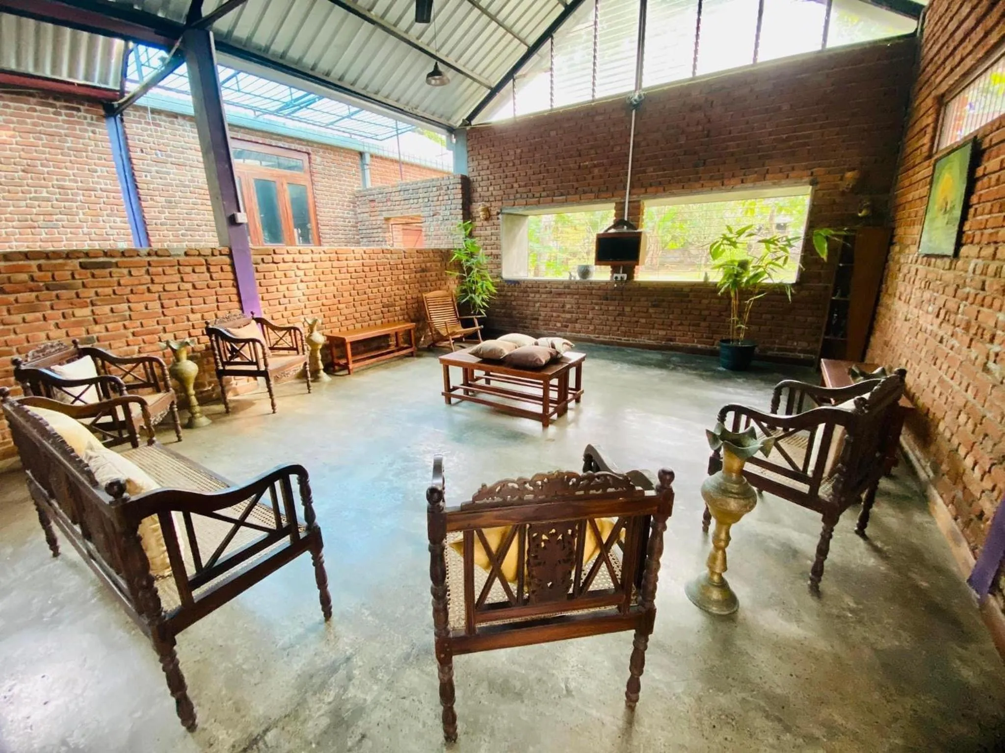 Seating area in Tanty’s Hostel
