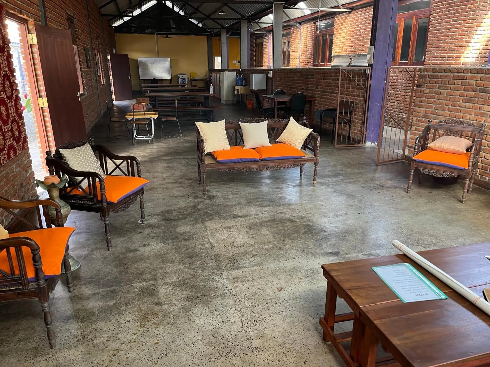 Seating area in Tanty’s Hostel