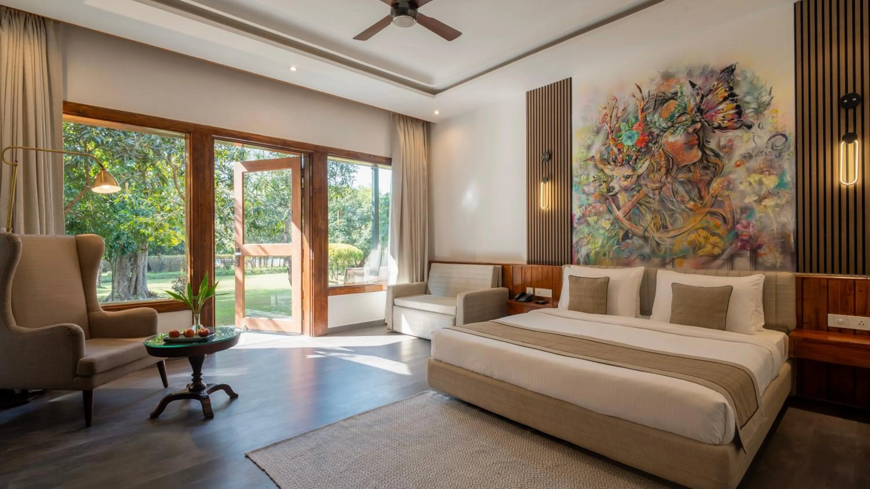 Bed in Tarangi Resort and Spa