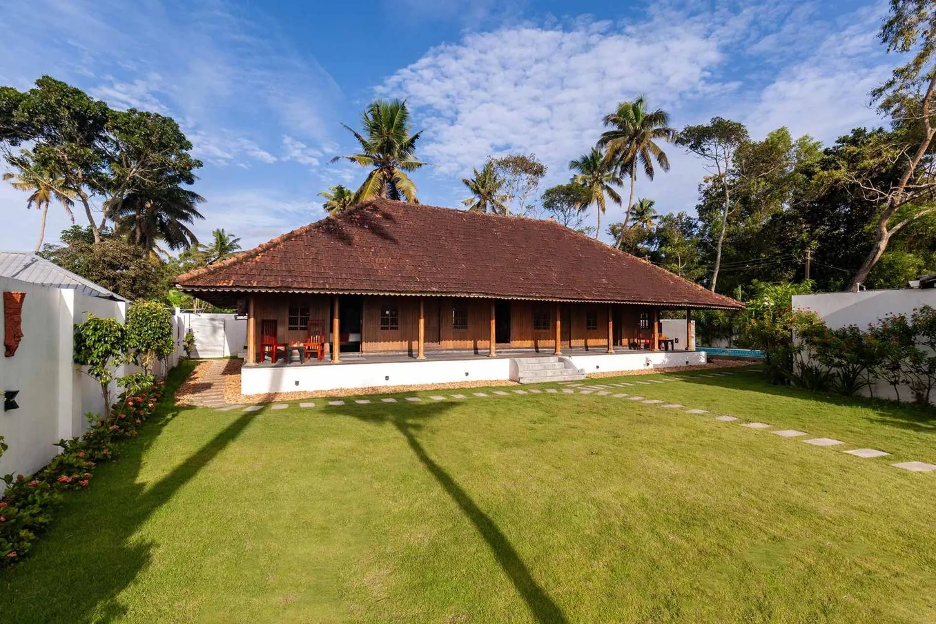 Garden view in Deshadan's Tarangi Beach Villas,Marari