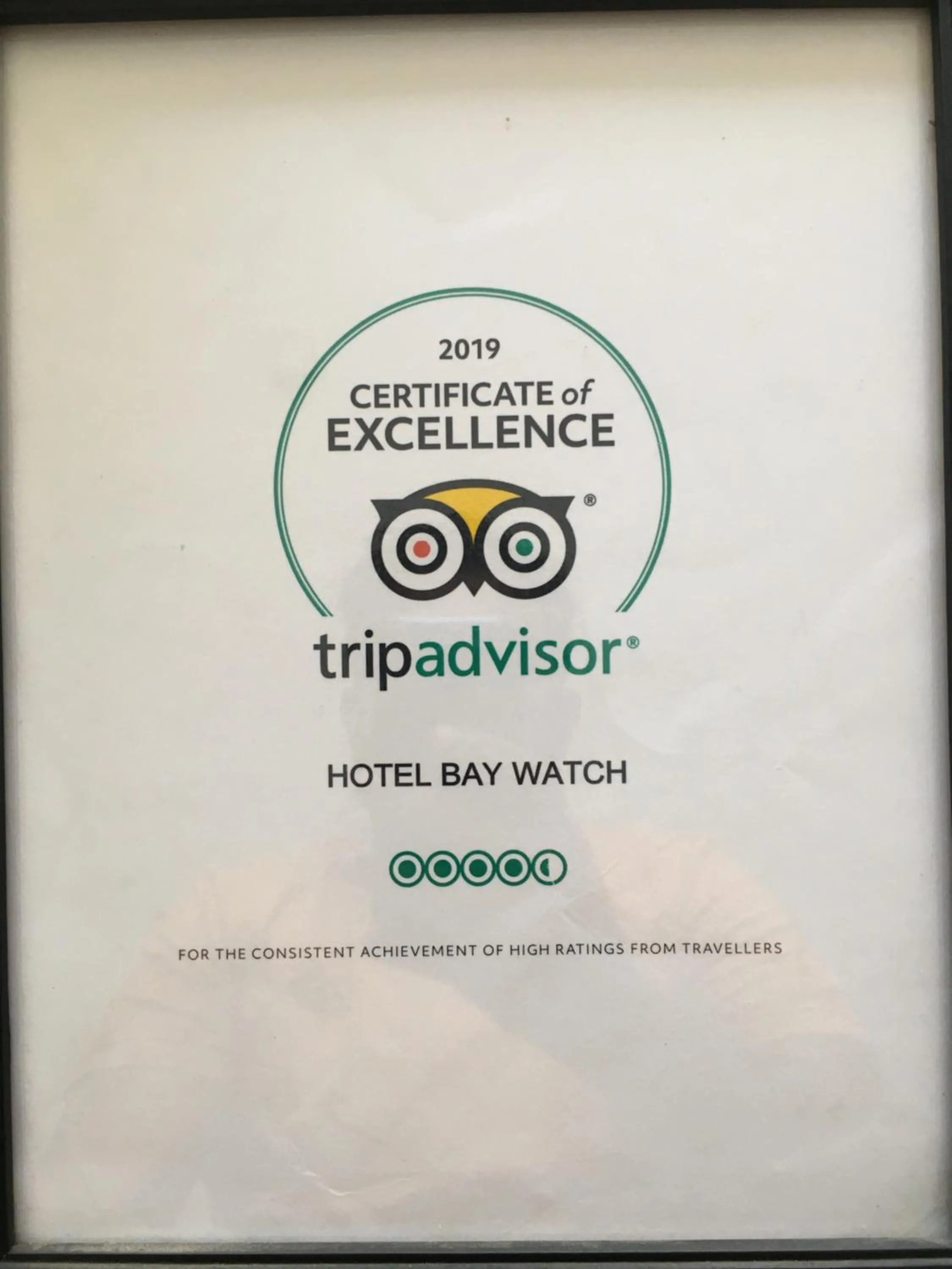 Certificate/Award in Hotel Bay Watch Unawatuna