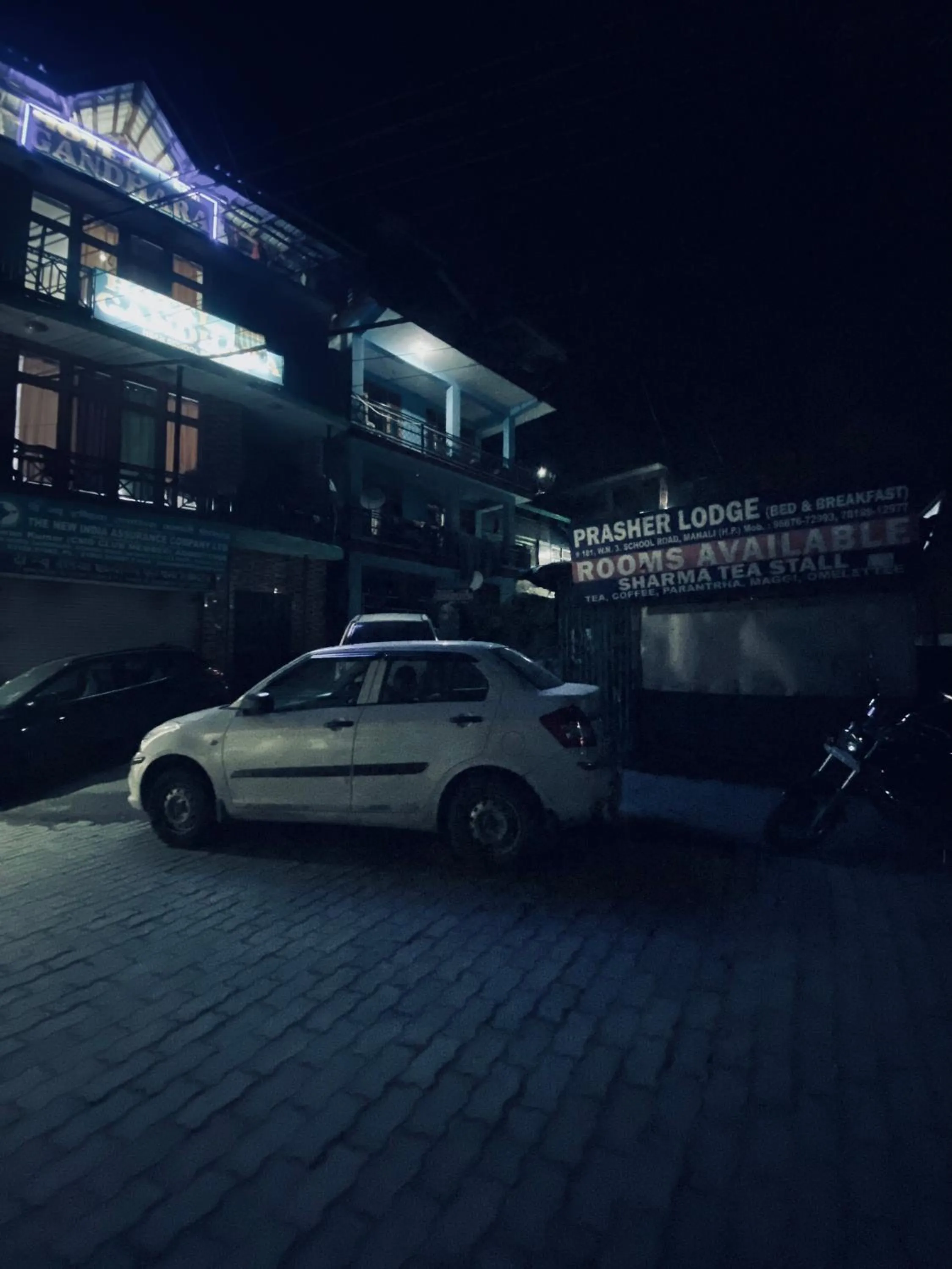 Night in The Prasher Lodge Mall Road Manali