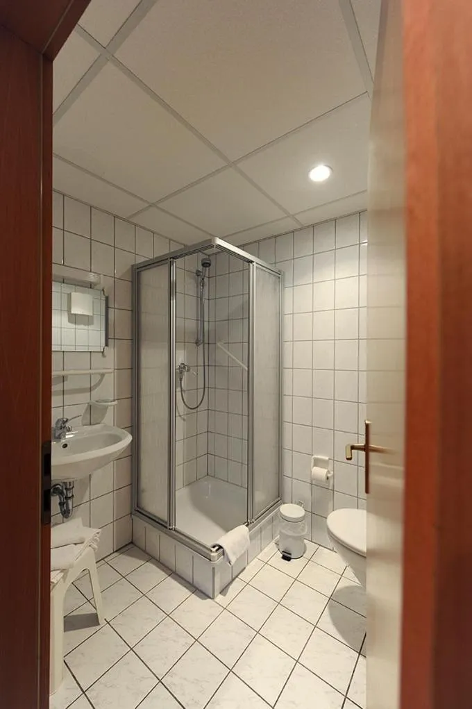 Shower in Landhotel Der Distelhof mit Scheunencafé