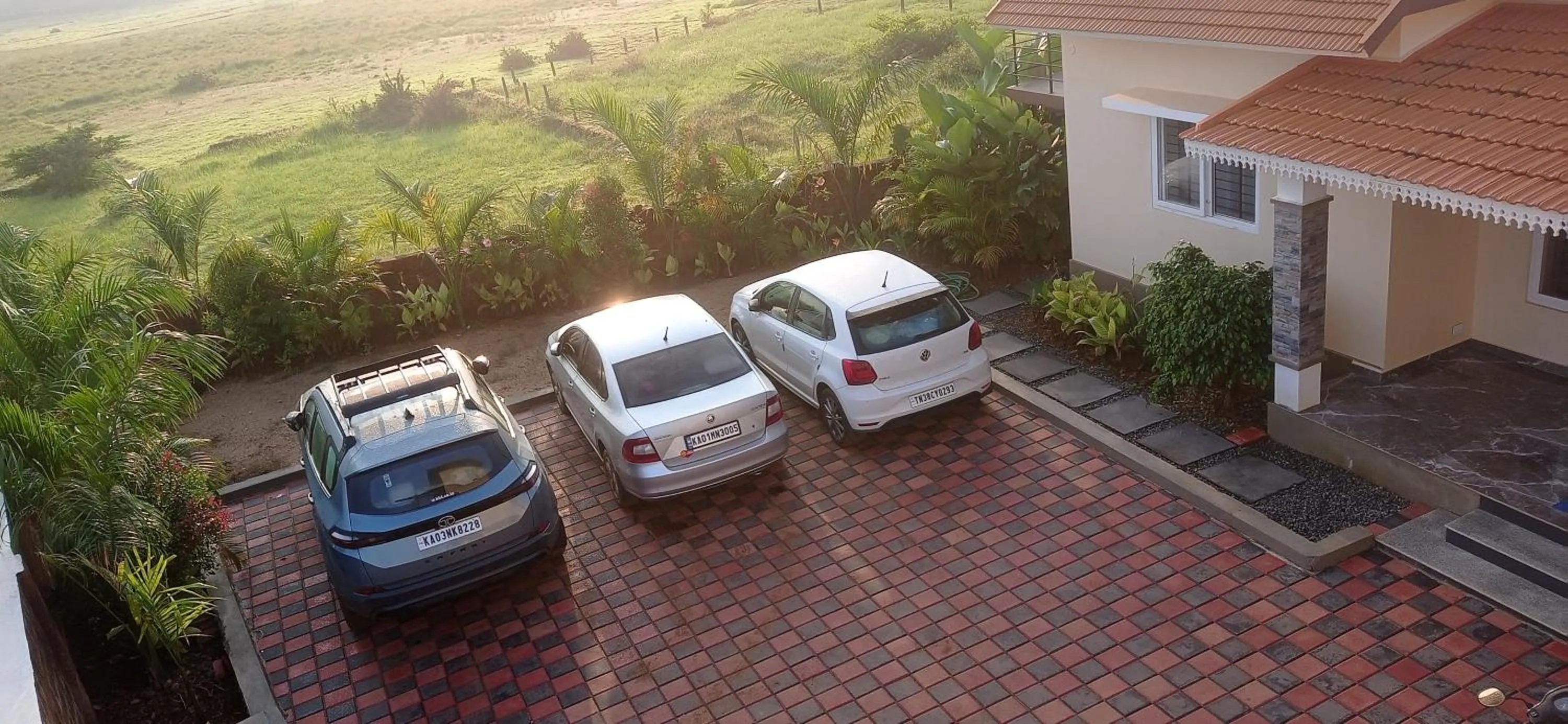Parking in Coastal Pearl Home Stay, Private Rooms & Villas Murudeshwar