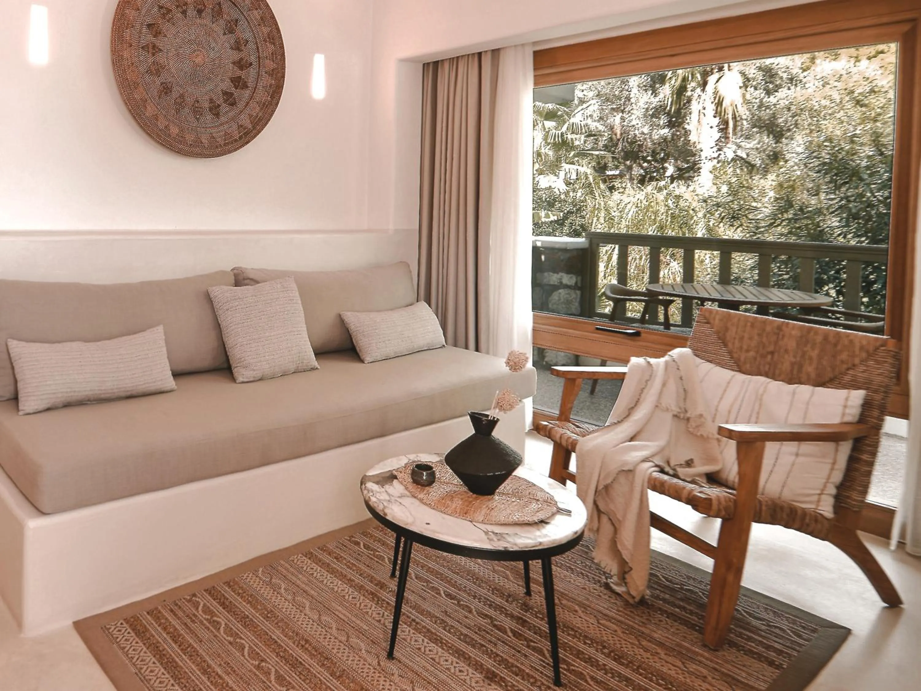 Living room in Perios Beach House - Adults Only