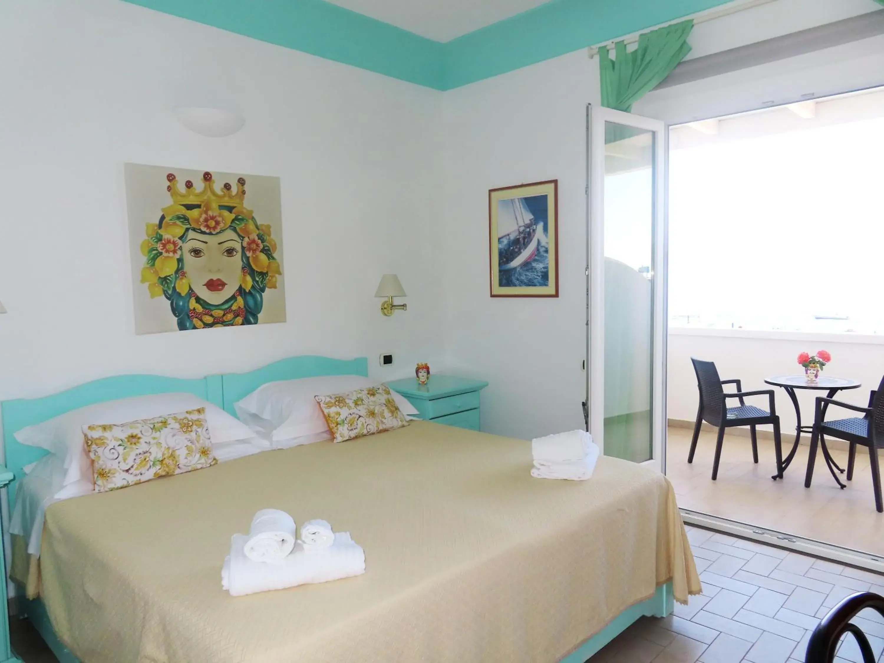 Deluxe Double Room with Sea View Terrace in Hotel Ossidiana Stromboli Center Deluxe Double Room with Sea View Terrace in Hotel Ossidiana Stromboli Center