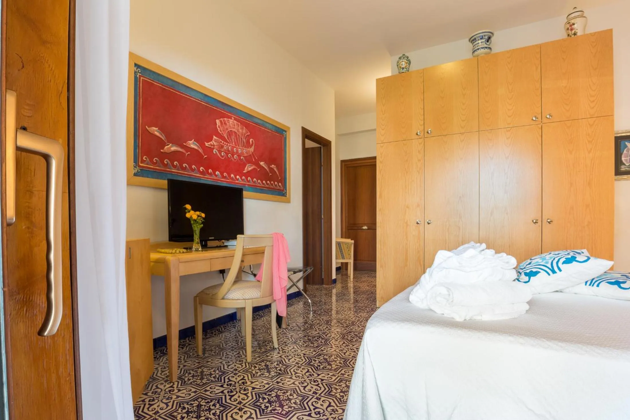 Decorative detail, Bed in Hotel Eros