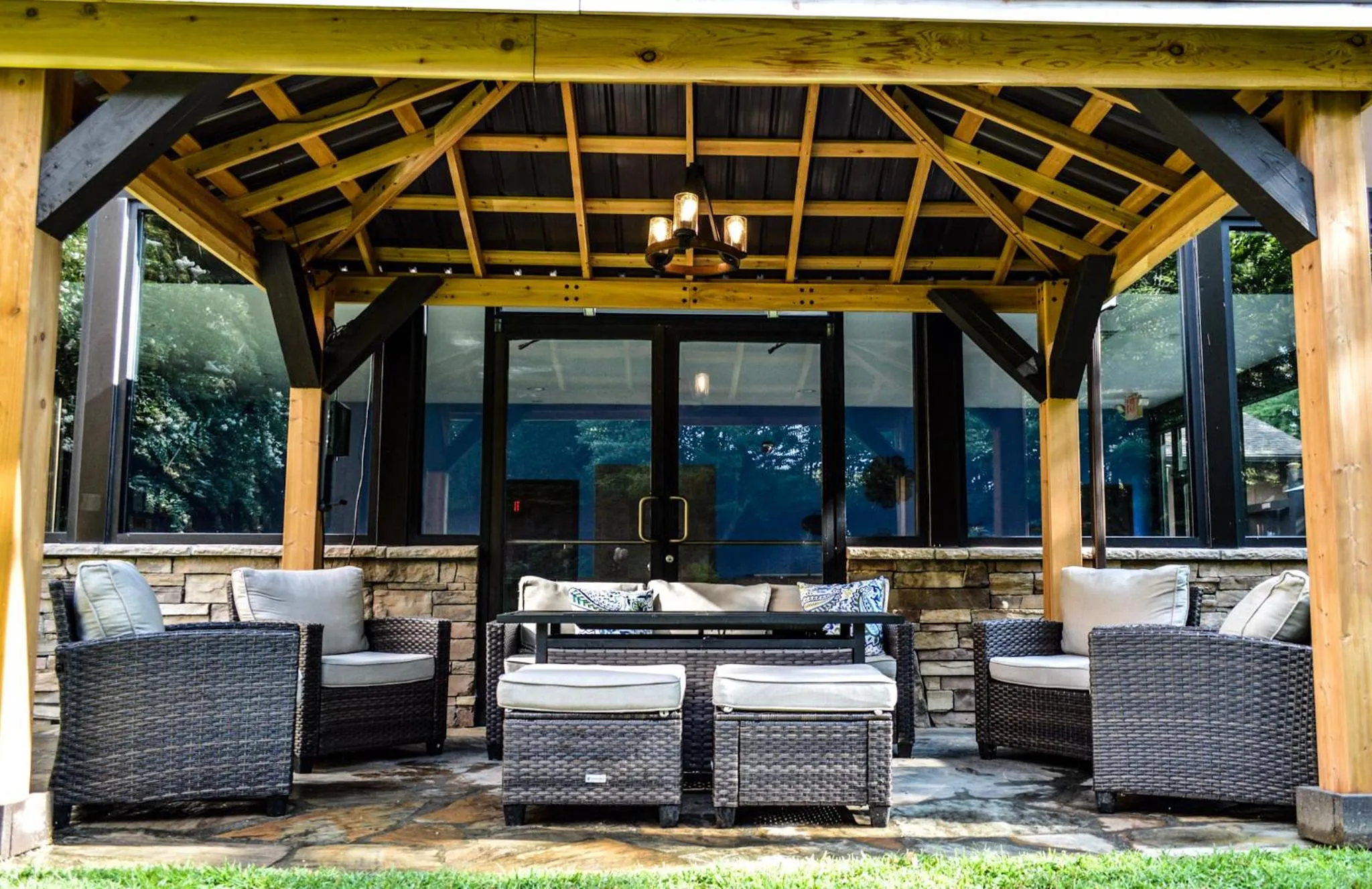 Patio in The Lodge at Flat Rock