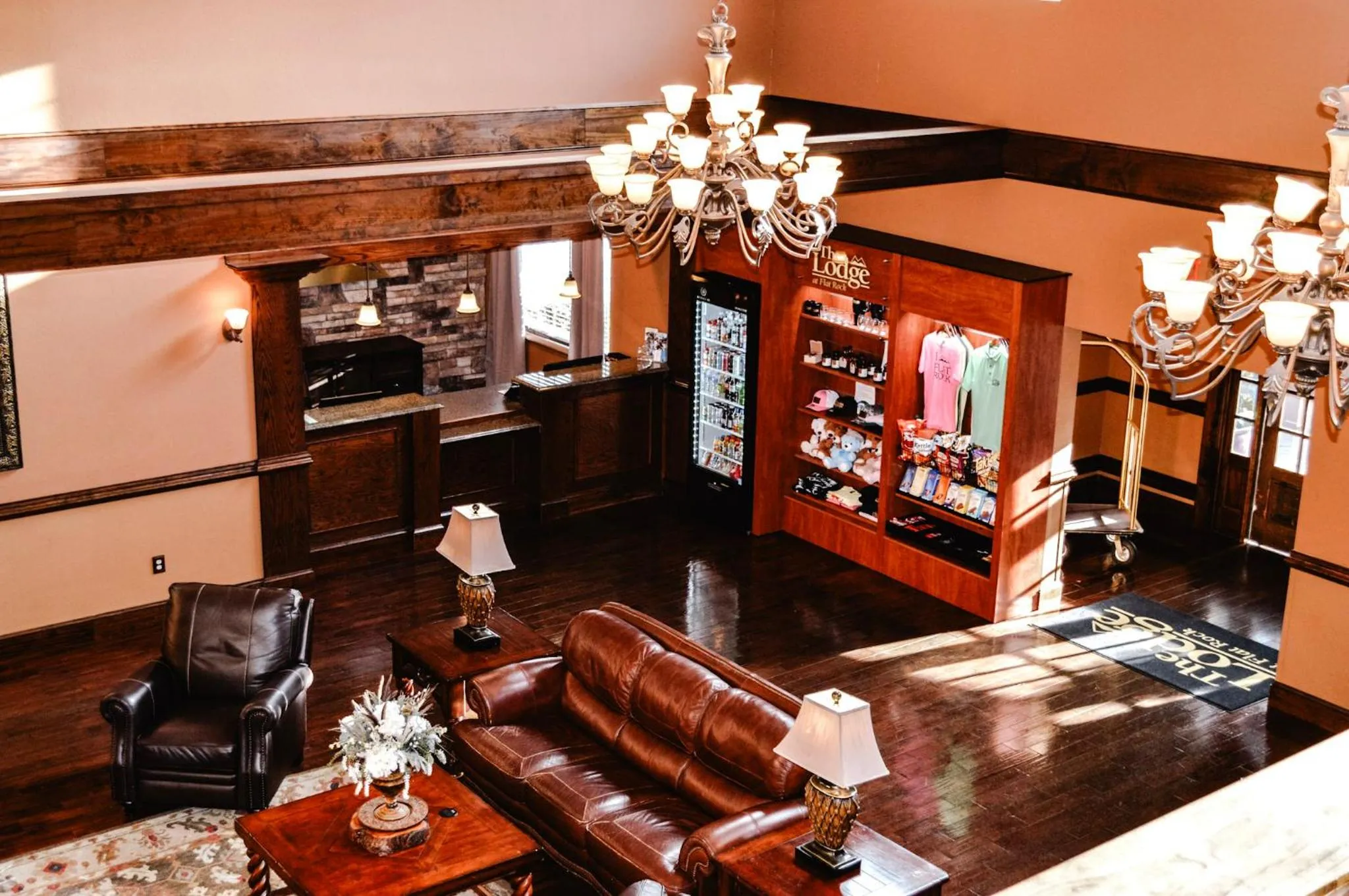 Lobby or reception in The Lodge at Flat Rock