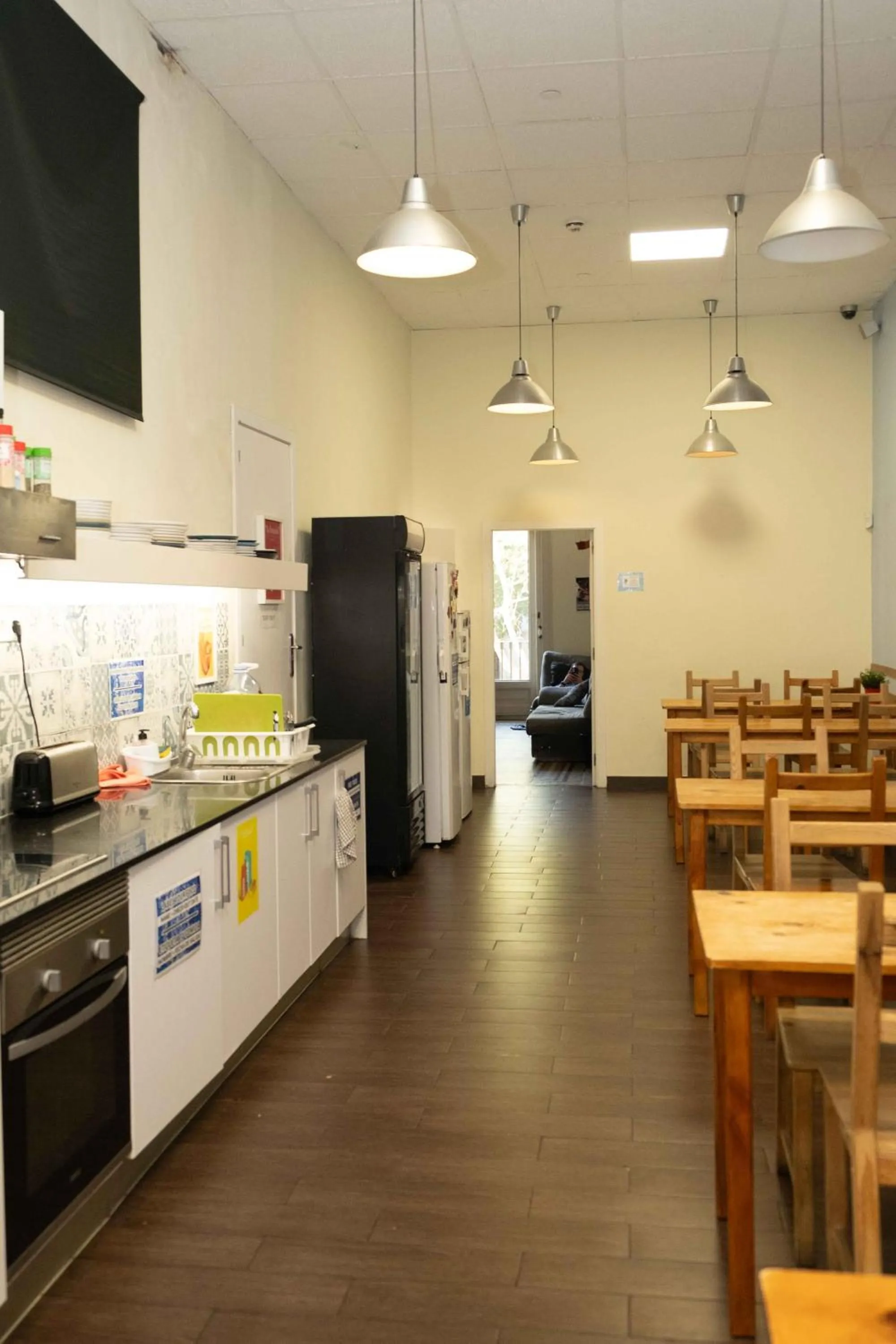 Communal kitchen in 360 Hostel Borne