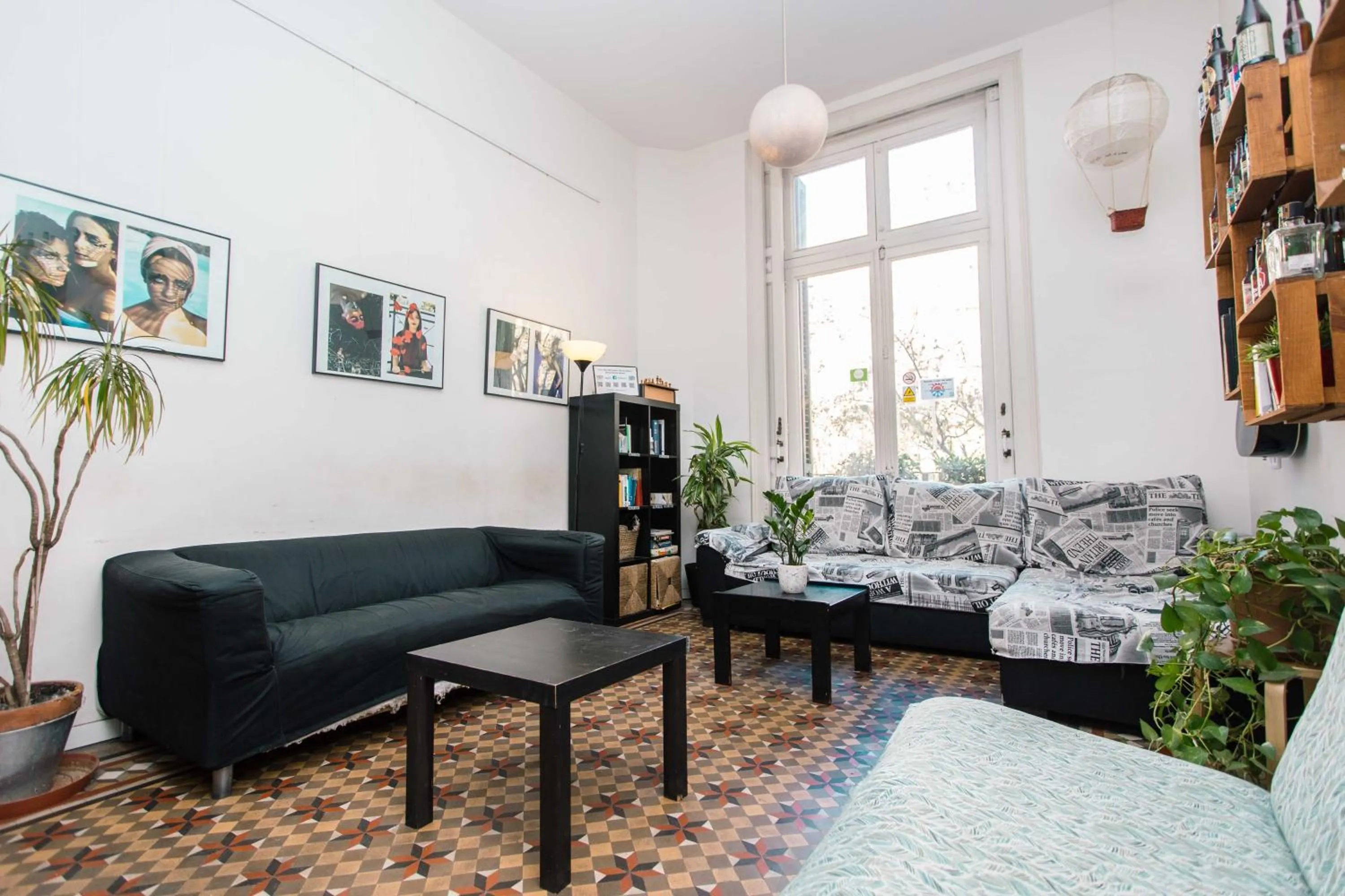 Living room in 360 Hostel Borne